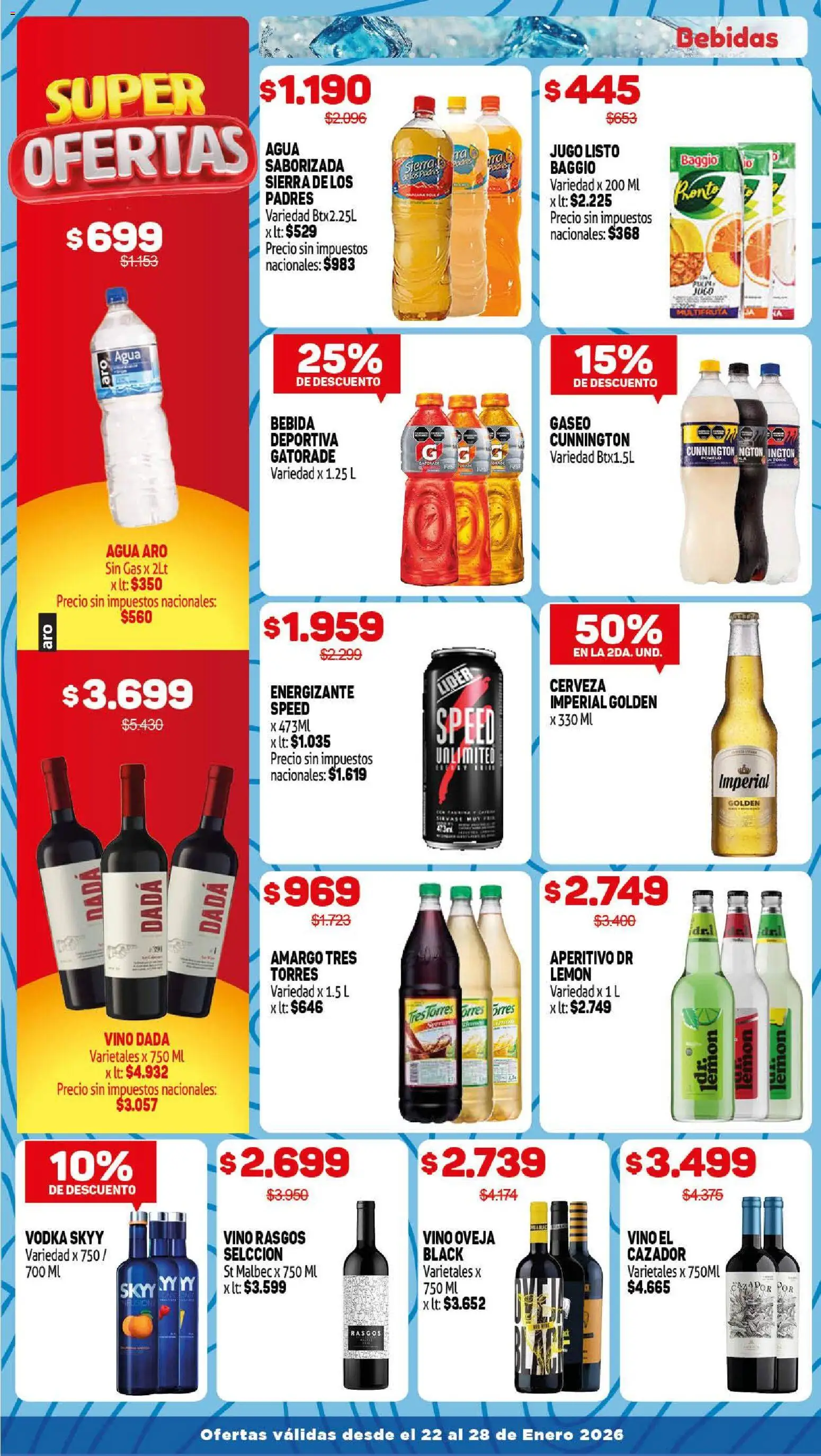 Makro ofertas │ válido desde el 22.07.2026 | Página: 9 | Productos: Agua, Vino, Cerveza, Sierra