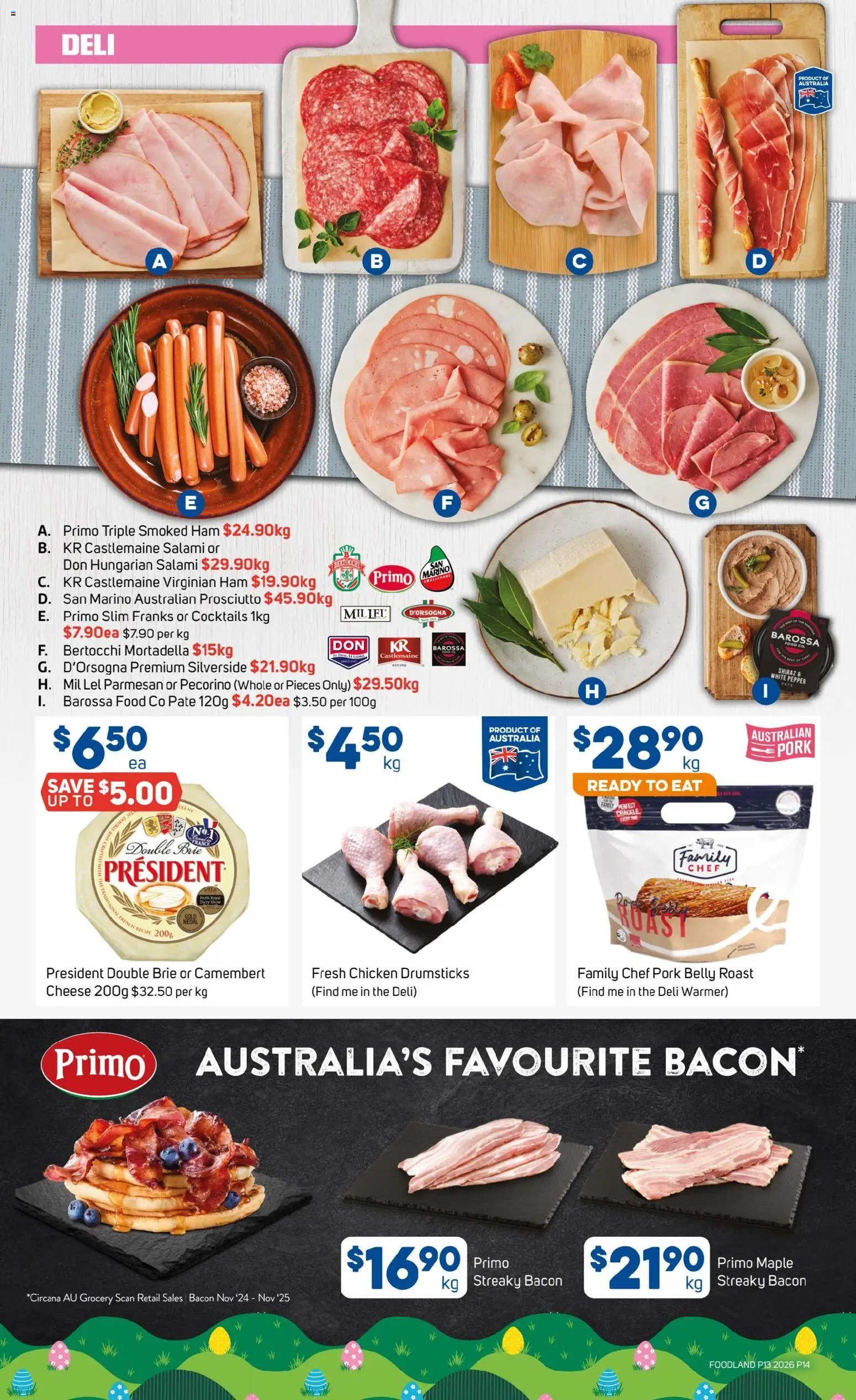 Foodland catalogue - valid from 25.03.2026 | Page: 14 | Products: Bacon, Chicken, Pork, Pepper