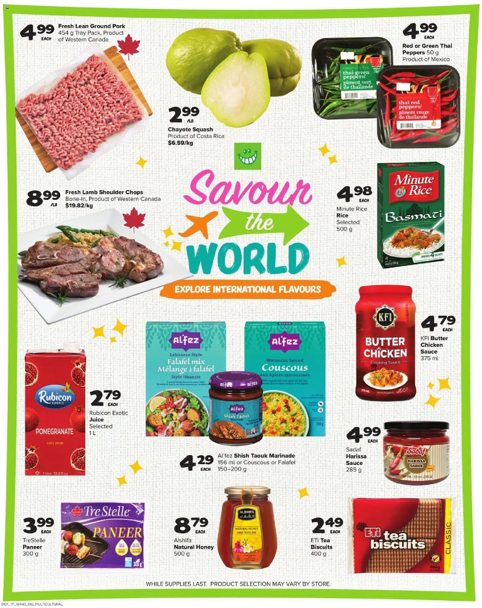 Thrifty Foods flyer valid from 19.02.2026 | Page: 14 | Products: Rice, Tea, Chicken, Pork