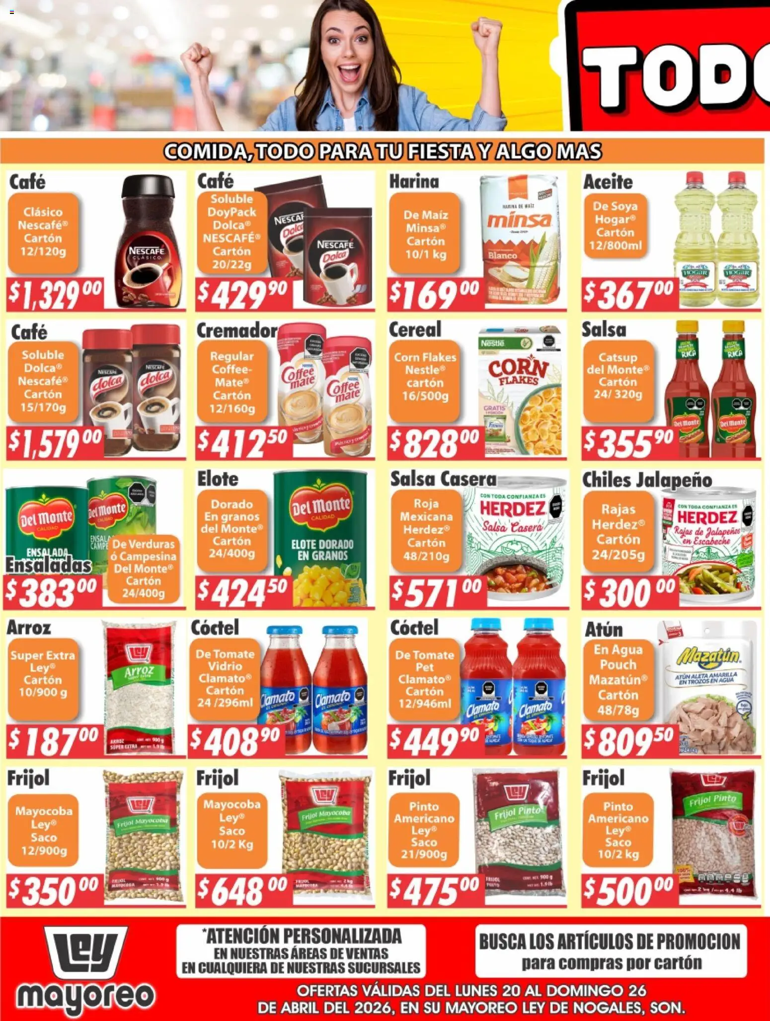 Nuevas ofertas de Casa Ley válidas en toda la República Mexicana desde el 20.04.2026. ¡Encuentra las mejores ofertas en Casa Ley folleto Nogales! | Página: 5 | Productos: Agua, Aceite, Catsup, Ensalada