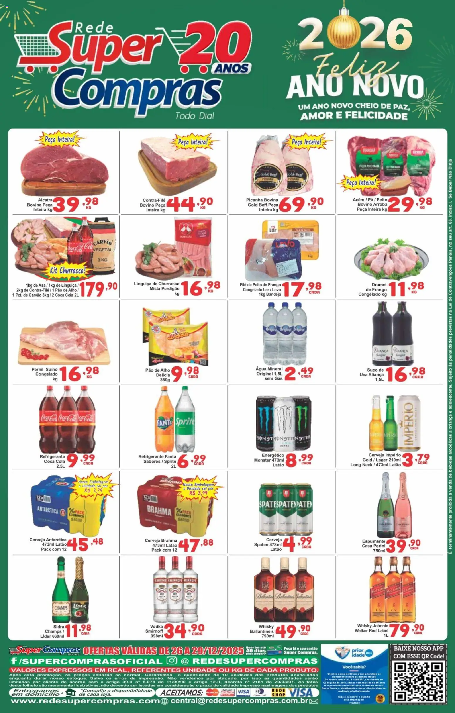 Rede Super Compras Folheto - válido de 26.12.2025 | Página: 2 | Produtos: Fanta, Espumante, Bandeja, Pá