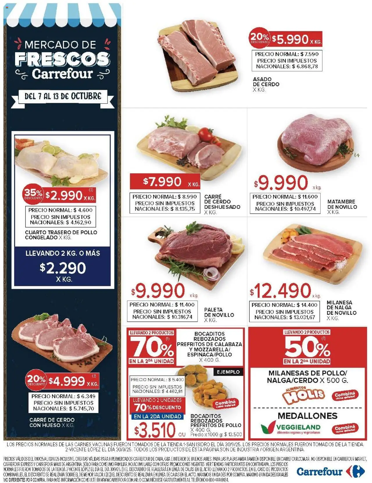 Carrefour ofertas │ válido desde el 07.10.2025 | Página: 15 | Productos: Teléfono, Pollo, Milanesa, Paleta