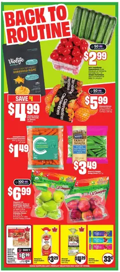 Preview of FreshCo weekly flyer / circulaire from shop FreshCo valid from 01.01.2026 | Page: 5 | Products: Nuts, Cucumbers, Turkey, Tomatoes