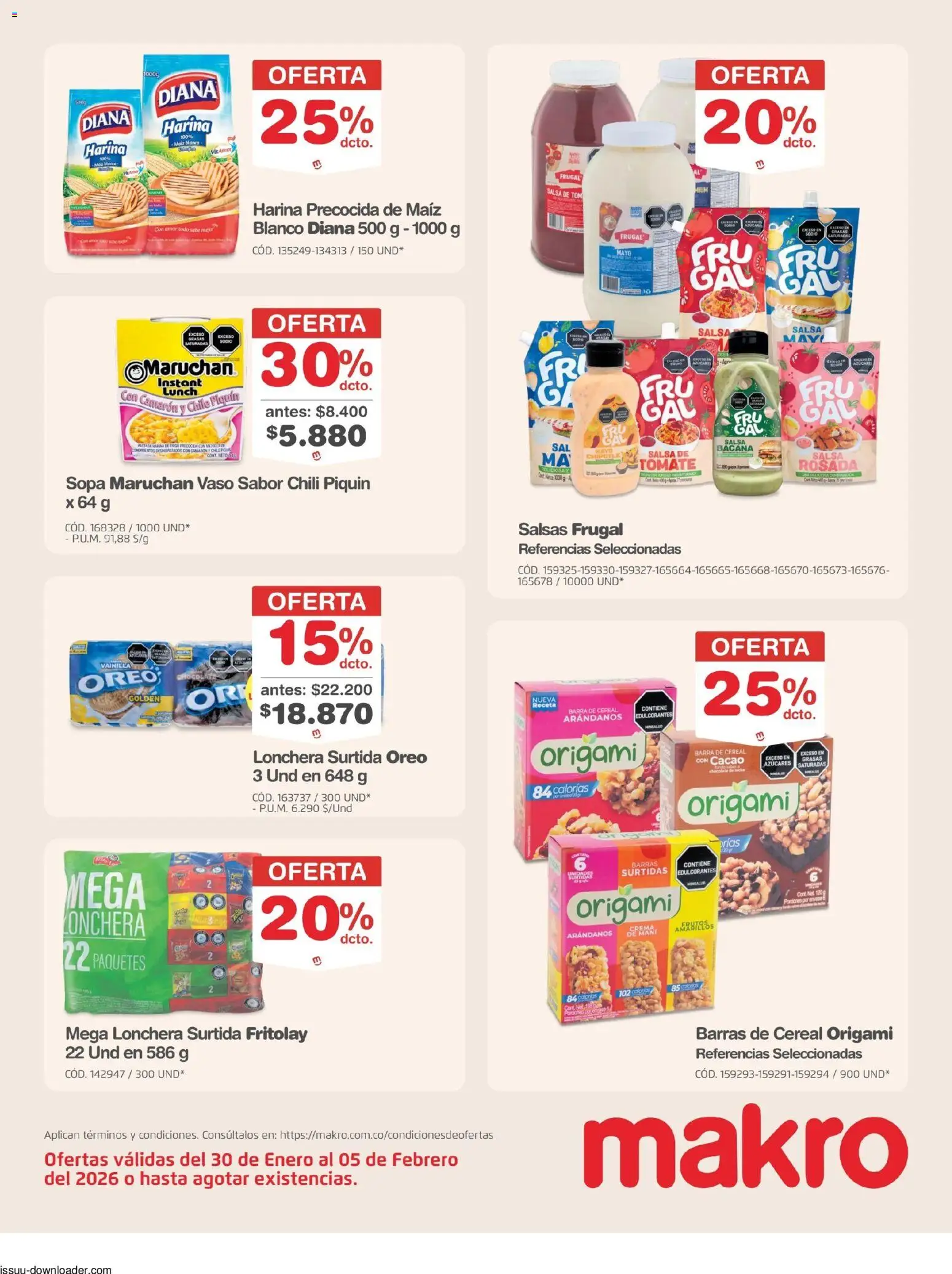 Makro revista - valida desde el 30.01.2026 | Página: 8 | Productos: Arándanos, Sopa, Lonchera, Maiz
