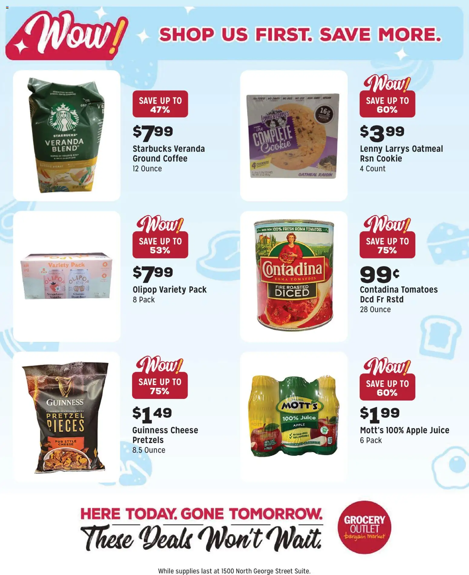 Grocery Outlet Weekly Ad - PA - valid from 03.12.2025 | Page: 8 | Products: Coffee, Juice, Beer, Tomatoes