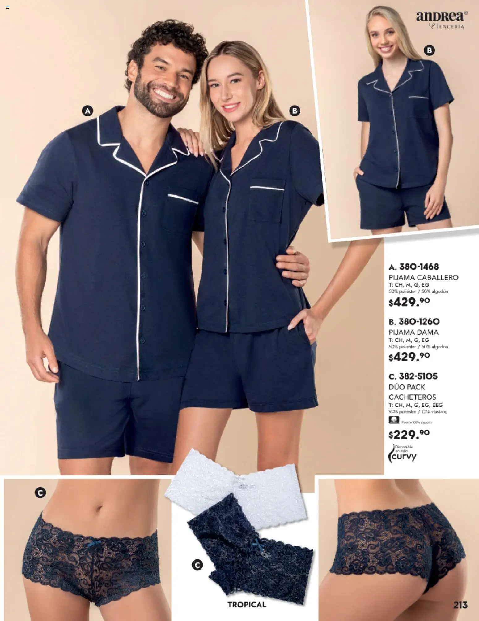 Nuevas ofertas de Andrea válidas en toda la República Mexicana desde el 26.11.2025. ¡Encuentra las mejores ofertas en Andrea catálogo Lancería, Vestir Interior otoño 2025! | Página: 49 | Productos: Pijama, Algodón