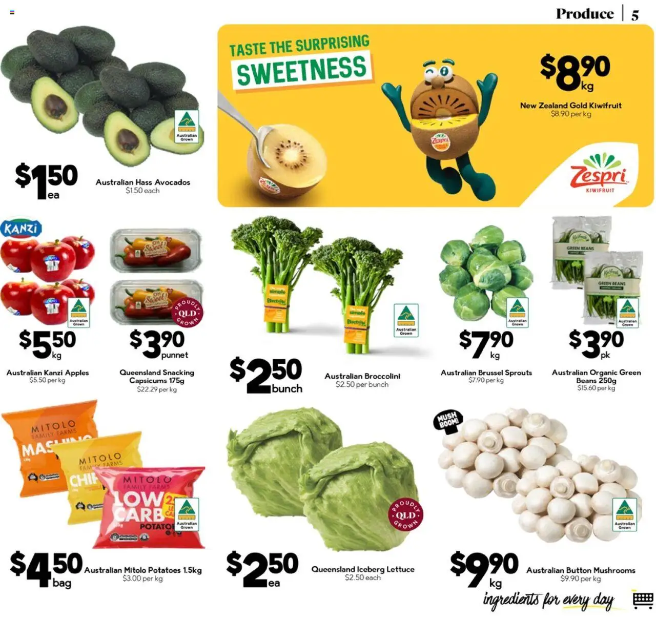 Drakes catalogue - valid from 27.08.2025 | Page: 5 | Products: Lettuce, Apples, Mushrooms, Chips