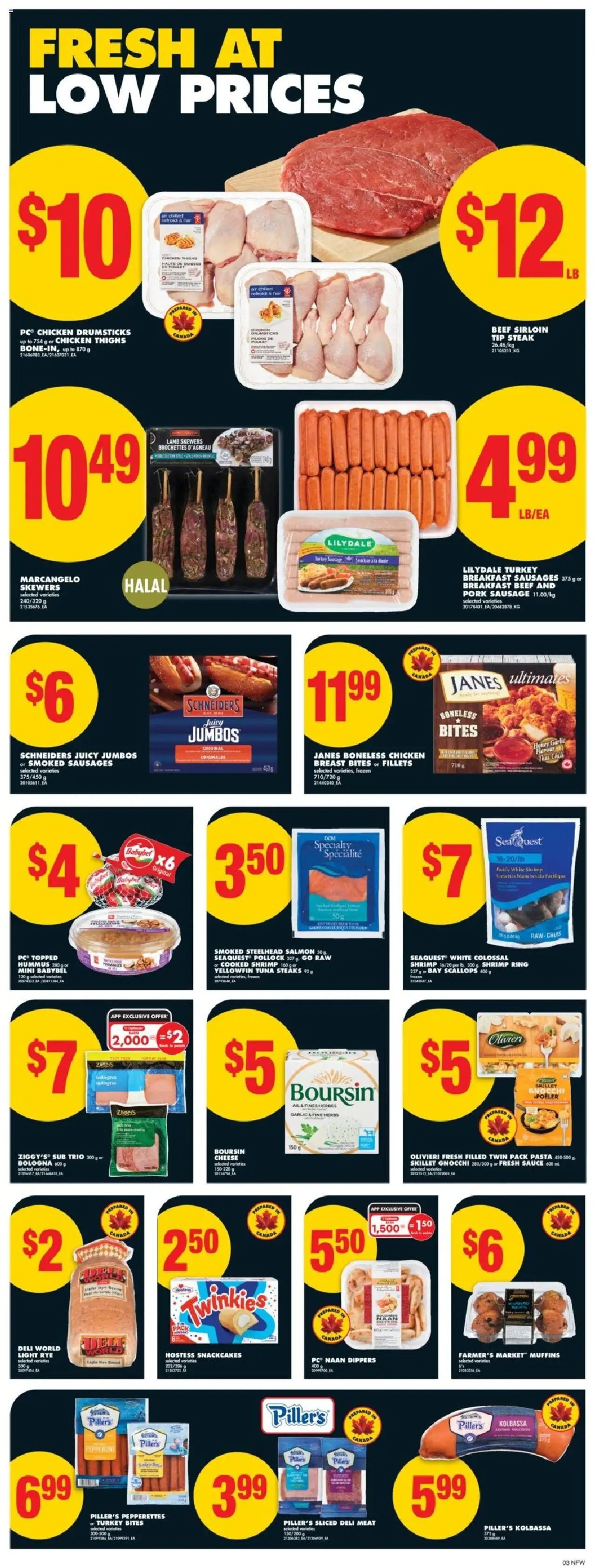 No Frills flyer valid from 21.08.2025 | Page: 5 | Products: Pasta, Cheese, Bread, Pork