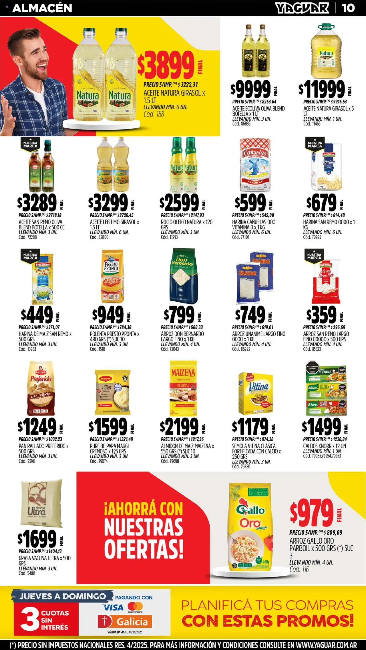 Yaguar - Trelew │ válido desde el 08.09.2025 | Página: 12 | Productos: Botella, Aceite, Maiz, Pan