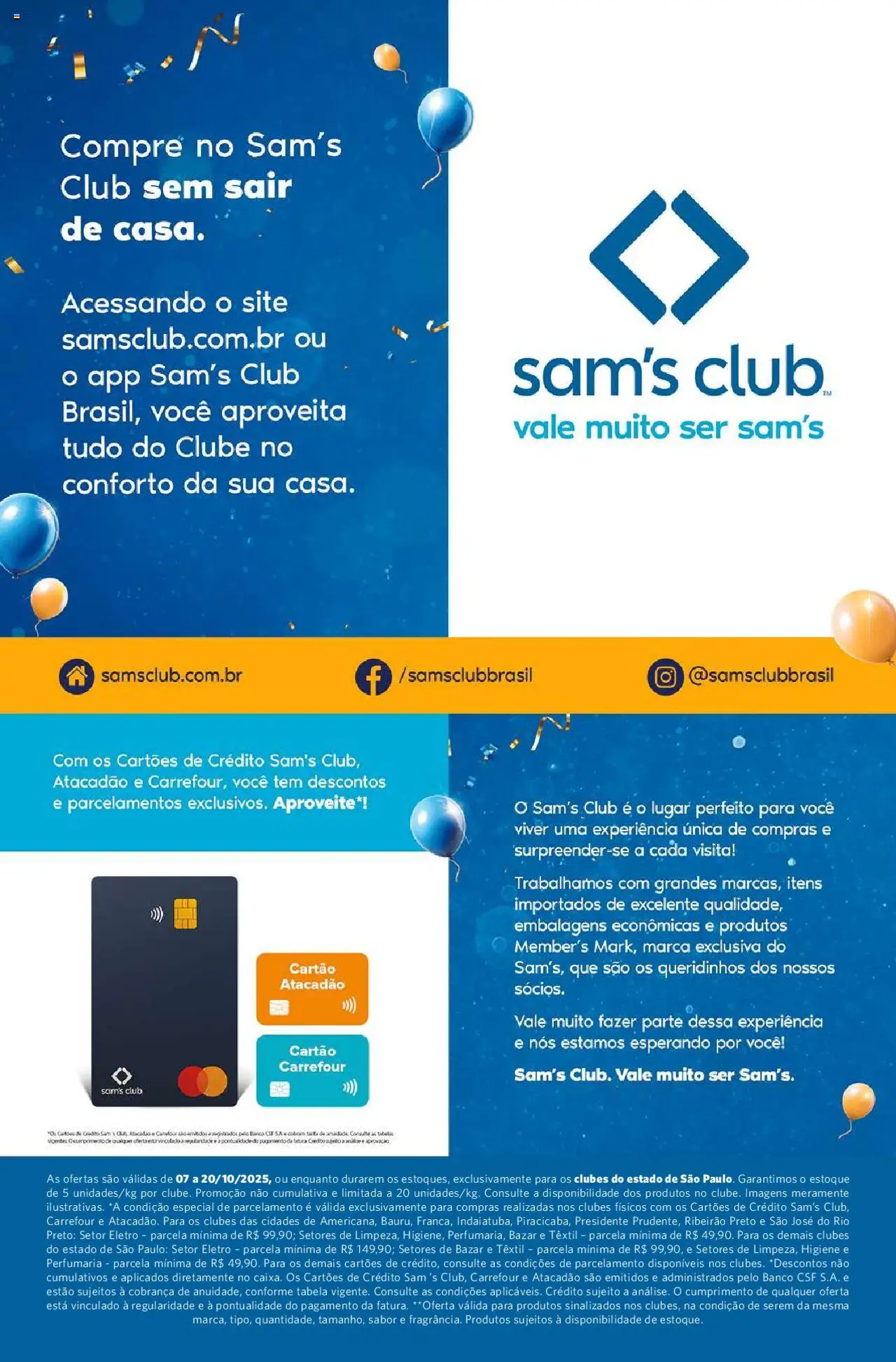 Sam's Club Folheto - válido de 07.10.2025 | Página: 19 | Produtos: Banco