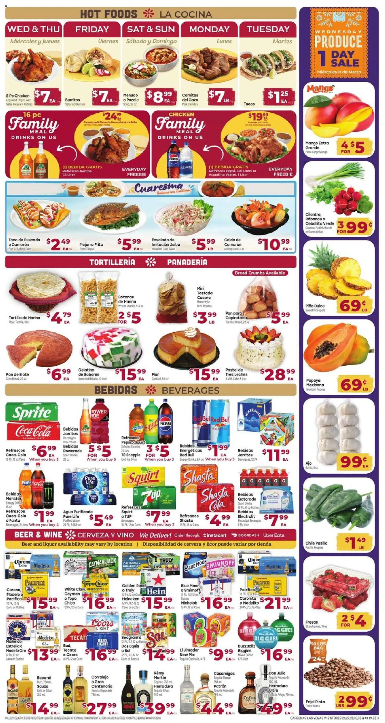 Cardenas Weekly Ad - NV - valid from 11.03.2026 | Page: 3 | Products: Pan, Wine, Salad, Onion