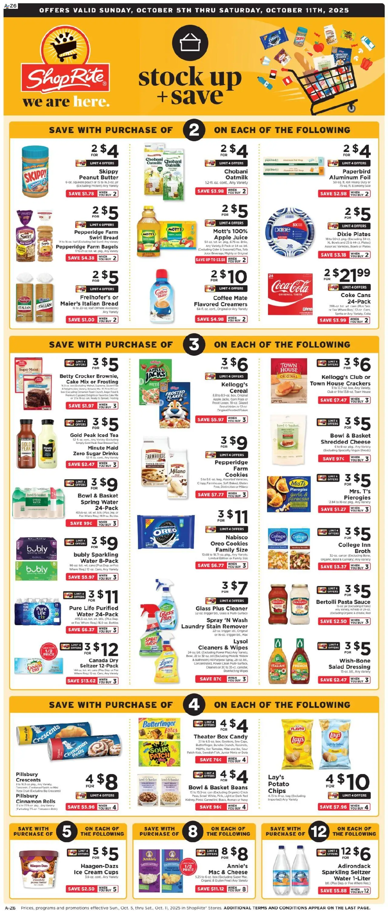 ShopRite Weekly Ad - valid from 02.10.2025 | Page: 1 | Products: Bread, Coffee, Tea, Garlic