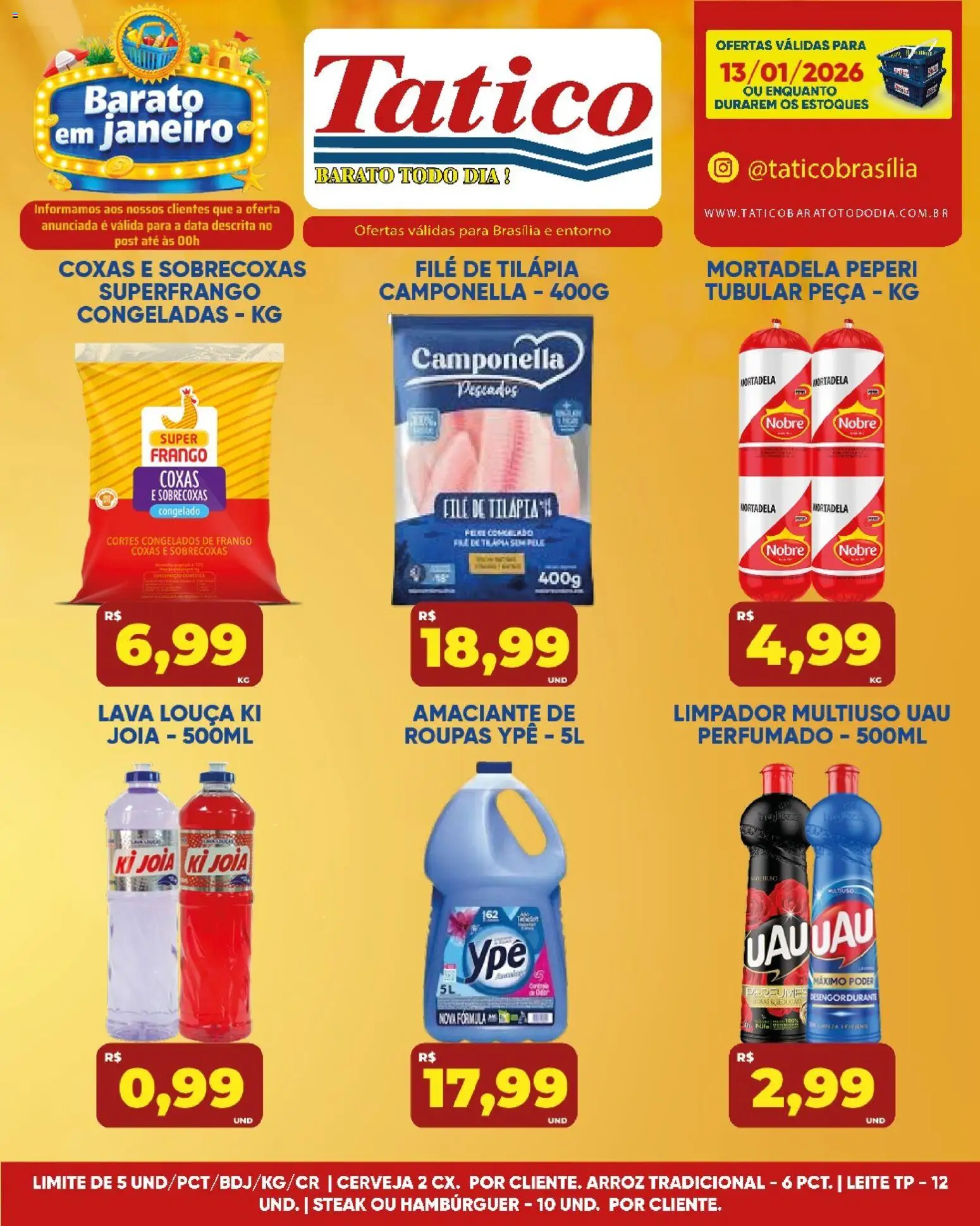 Tatico Folheto - válido de 14.01.2026 | Página: 25 | Produtos: Limpador multiuso, Leite, Roupas, Frango