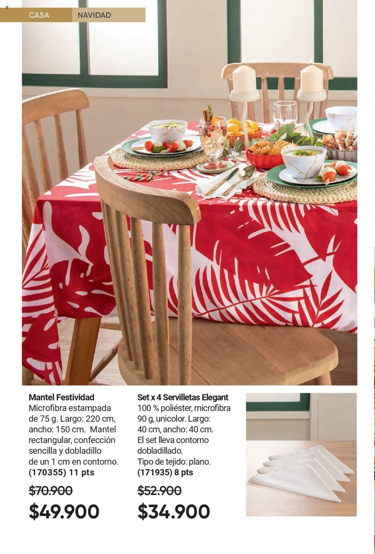 Avon revista - valida desde el 12.09.2025 | Página: 8 | Productos: Servilletas, Mantel, Contorno