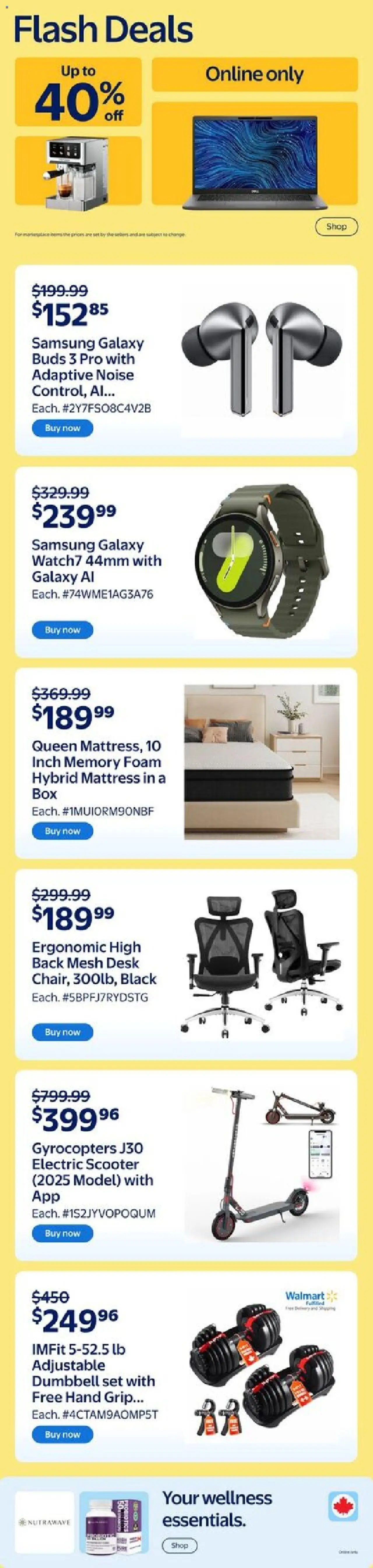 Walmart flyer valid from 18.09.2025 | Page: 11 | Products: Mattress