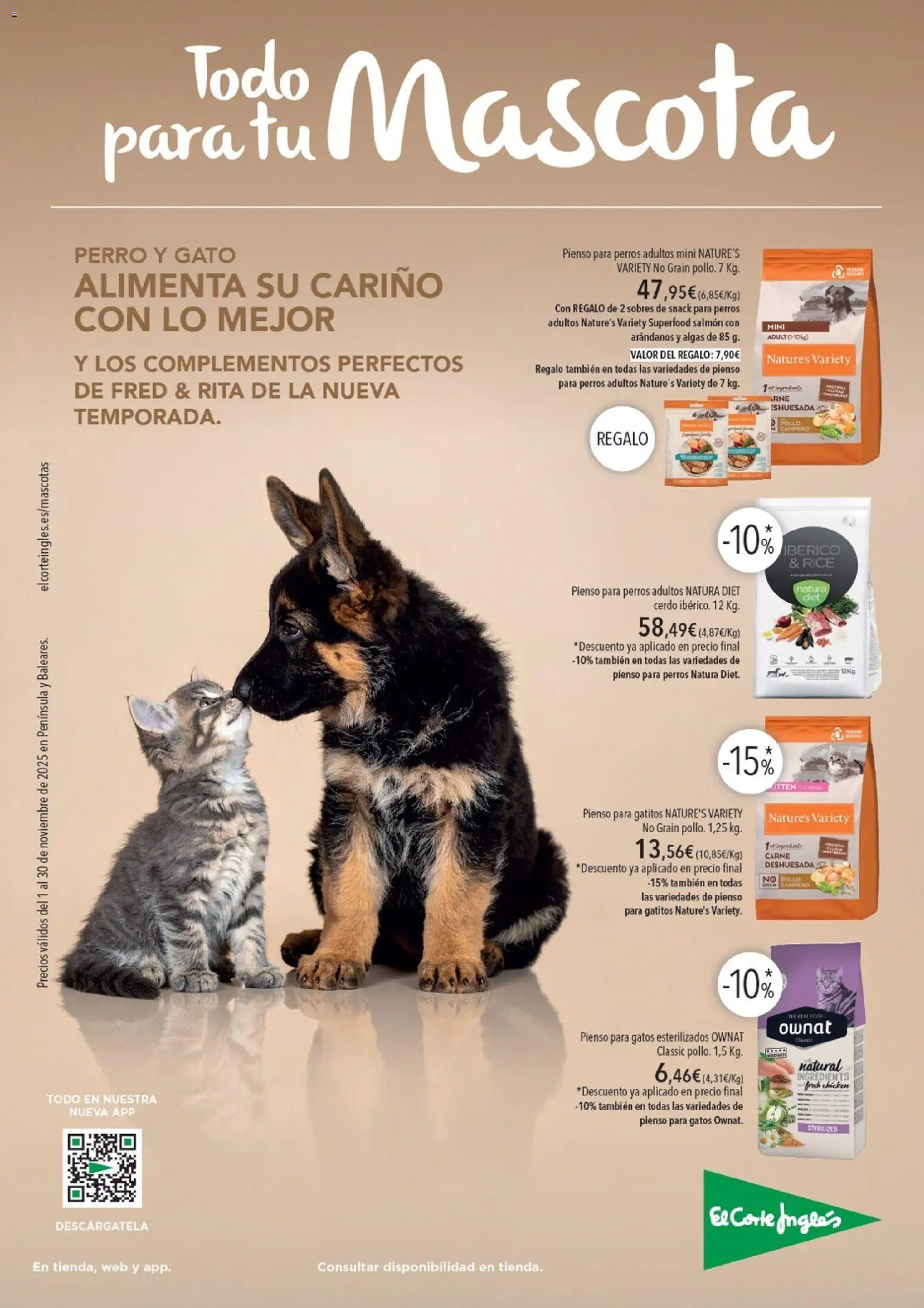 Nuevas ofertas de El Corte Inglés válidas en toda la República Mexicana desde el 01.11.2025. ¡Encuentra las mejores ofertas en El Corte Inglés catálogo Mascota Noviembre ! | Página: 1 | Productos: Pollo, Arándanos, Cerdo