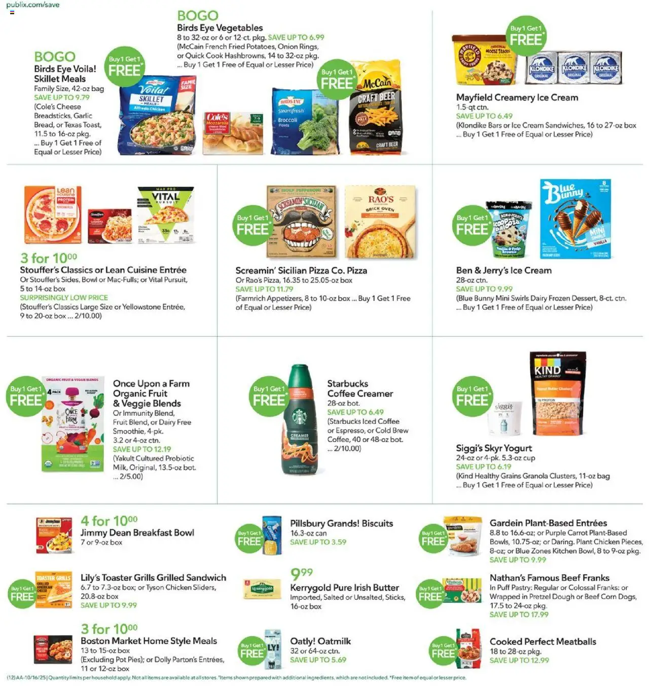 Publix Weekly Ad - valid from 15.10.2025 | Page: 12 | Products: Toaster, Skillet, Ice cream, Puff Pastry