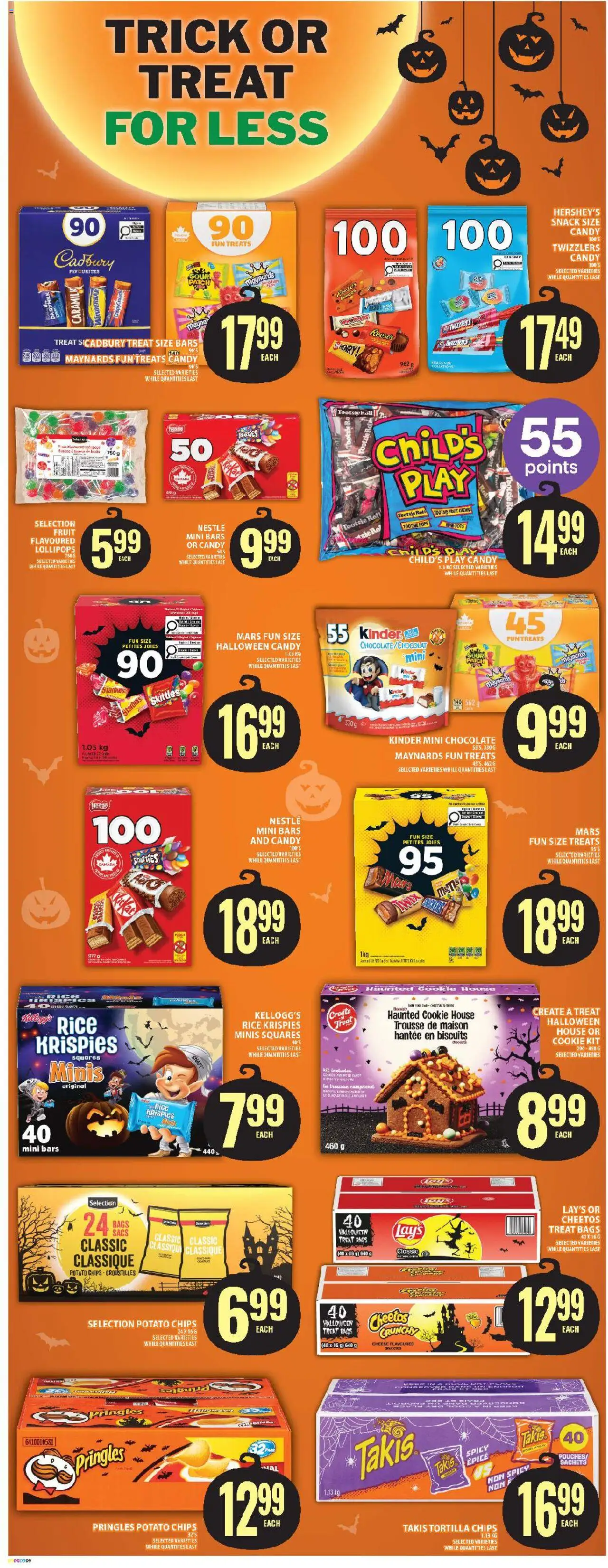Food Basics flyer valid from 09.10.2025 | Page: 16 | Products: Rice, Chips, Cheese, Chocolate