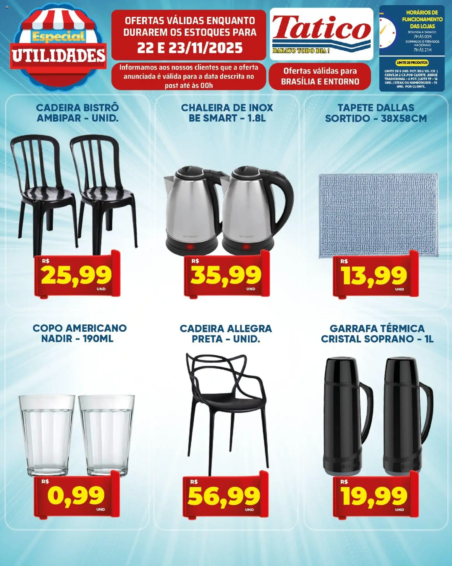 Tatico Folheto - válido de 22.11.2025 | Página: 18 | Produtos: Chaleira, Garrafa térmica, Tapete, Cerveja
