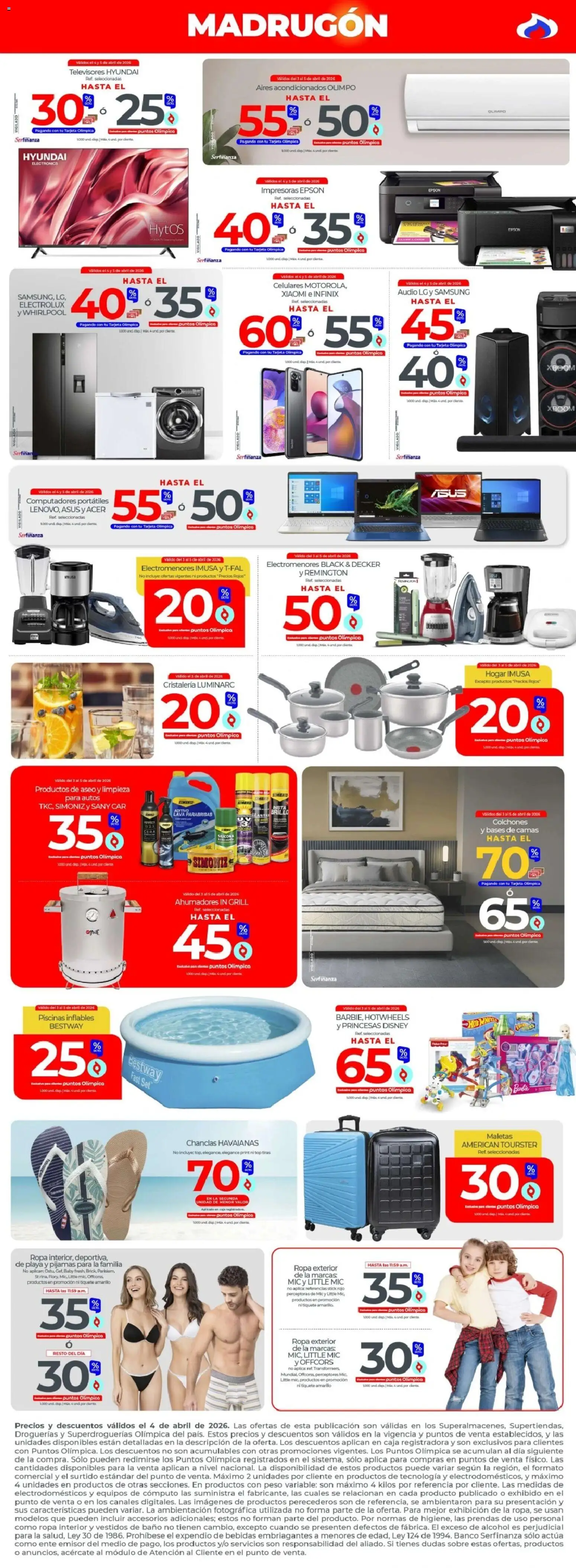 Olímpica revista - valida desde el 04.04.2026 | Página: 4 | Productos: Banco, Sobre, Ropa, Ropa interior