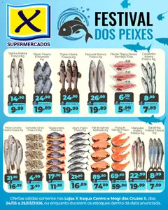 X Supermercados ofertas Festival dos Peixes - Pré-Visualização do folheto da loja X Supermercados, válido de 24.03.2026