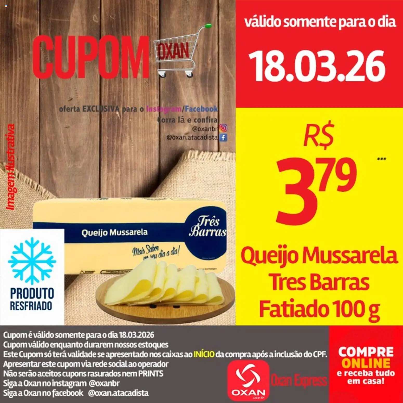 Oxan Atacadista Folheto - válido de 18.03.2026 | Página: 2 | Produtos: Queijo, Mussarela