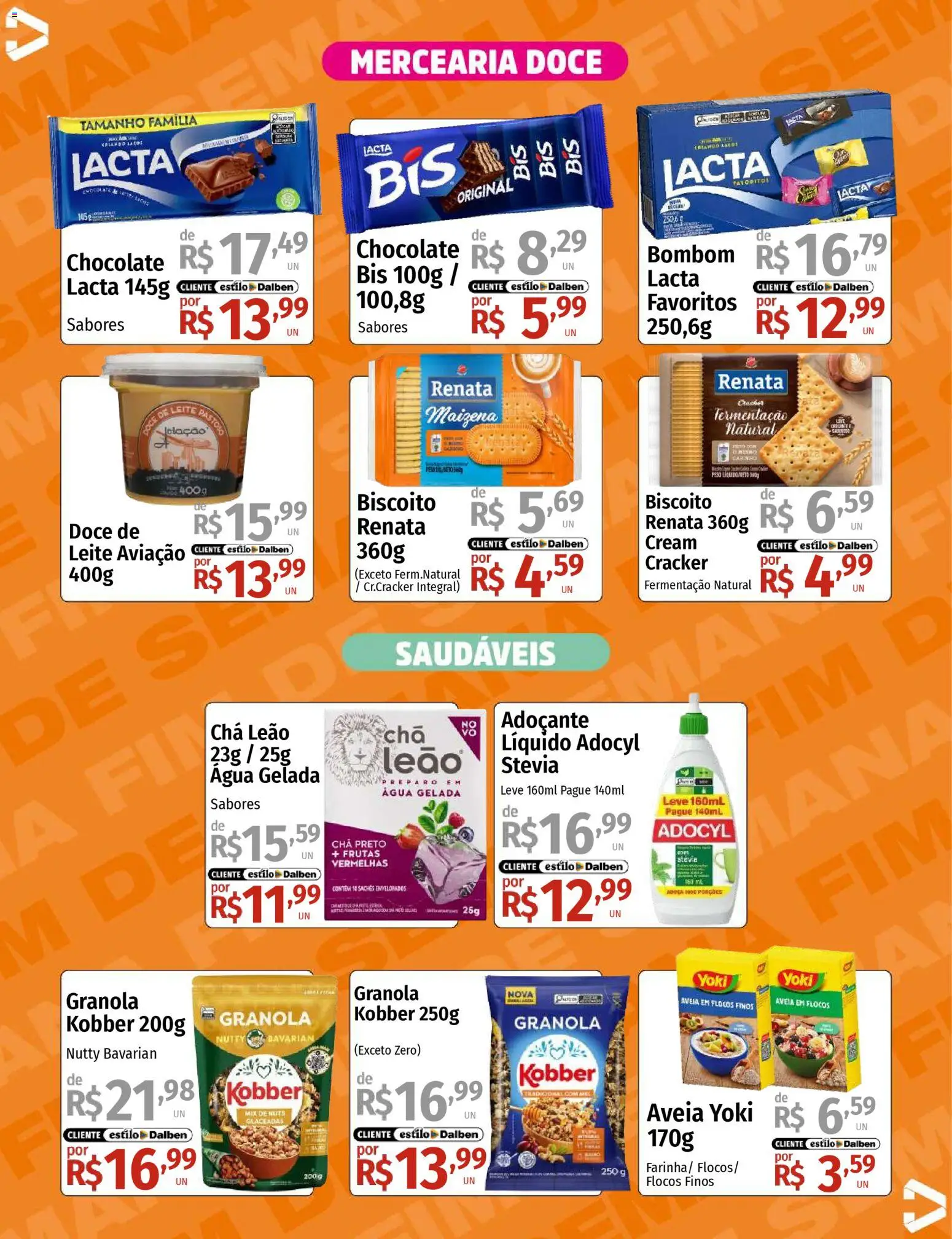 Supermercado Dalben Folheto - válido de 23.01.2026 | Página: 6 | Produtos: Stevia, Chocolate, Chá, Flocos