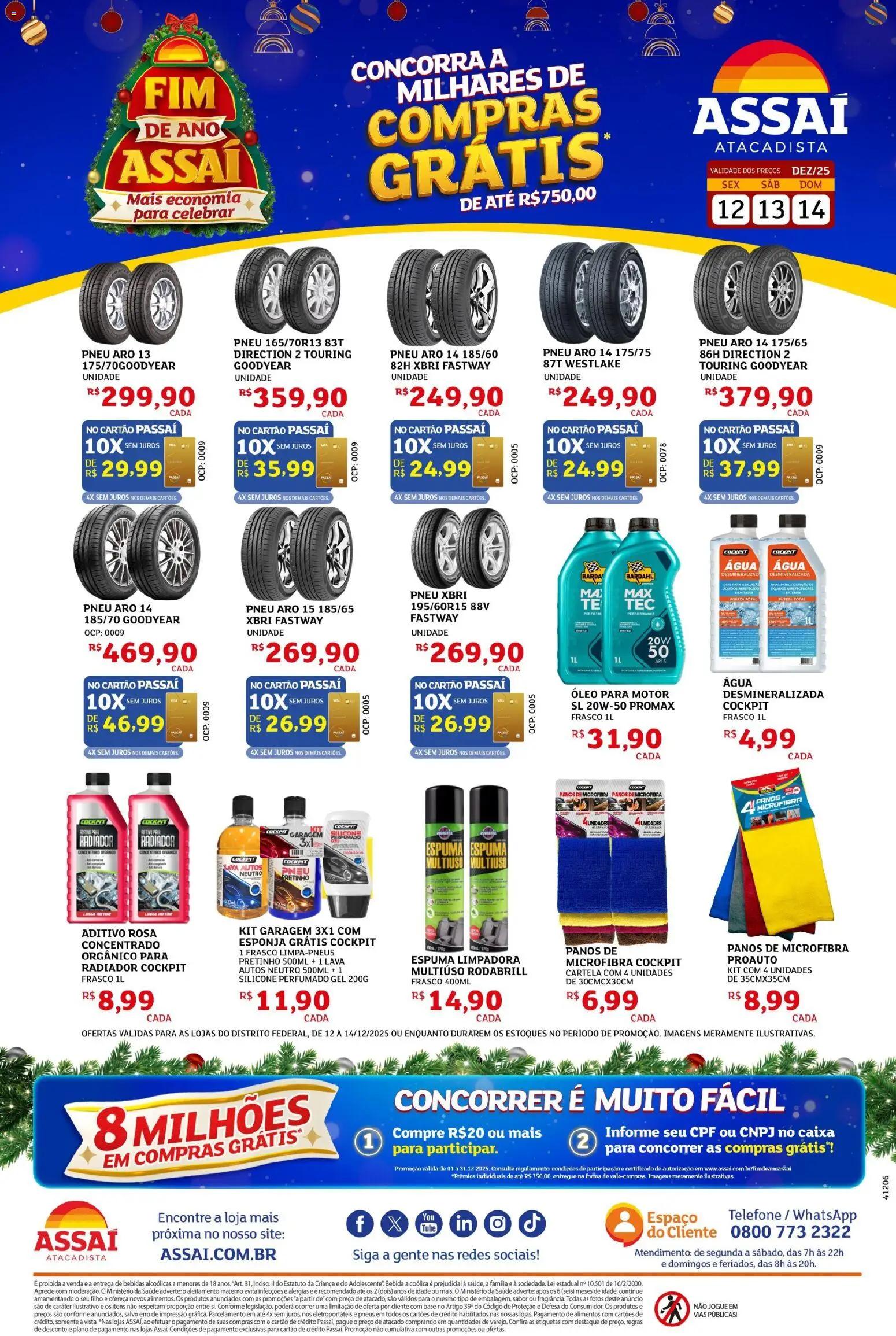 Assaí Atacadista Folheto - válido de 12.12.2025 | Página: 1 | Produtos: Esponja, Óleo, Base, Massa
