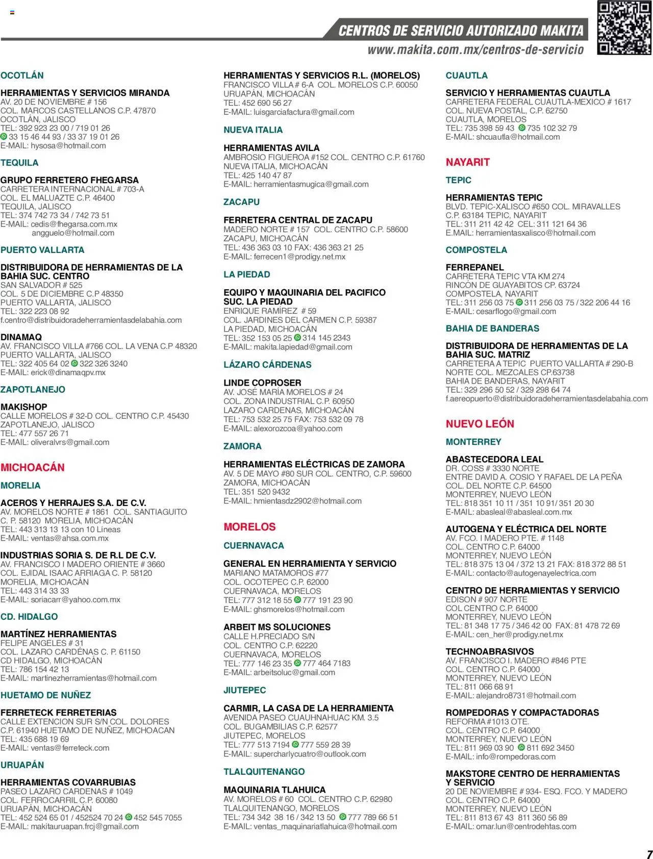 Nuevas ofertas de Makita válidas en toda la República Mexicana desde el 17.04.2024. ¡Encuentra las mejores ofertas en Makita catálogo ! | Página: 7 | Productos: Col, Tequila