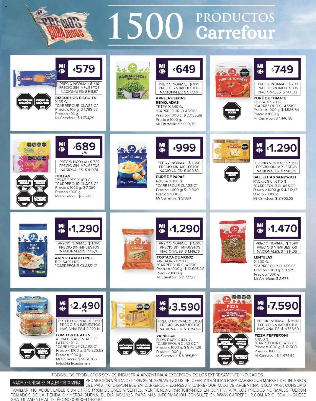 Carrefour ofertas │ válido desde el 18.06.2025 | Página: 35 | Productos: Bolsa, Arvejas, Atún, Pure de Tomate