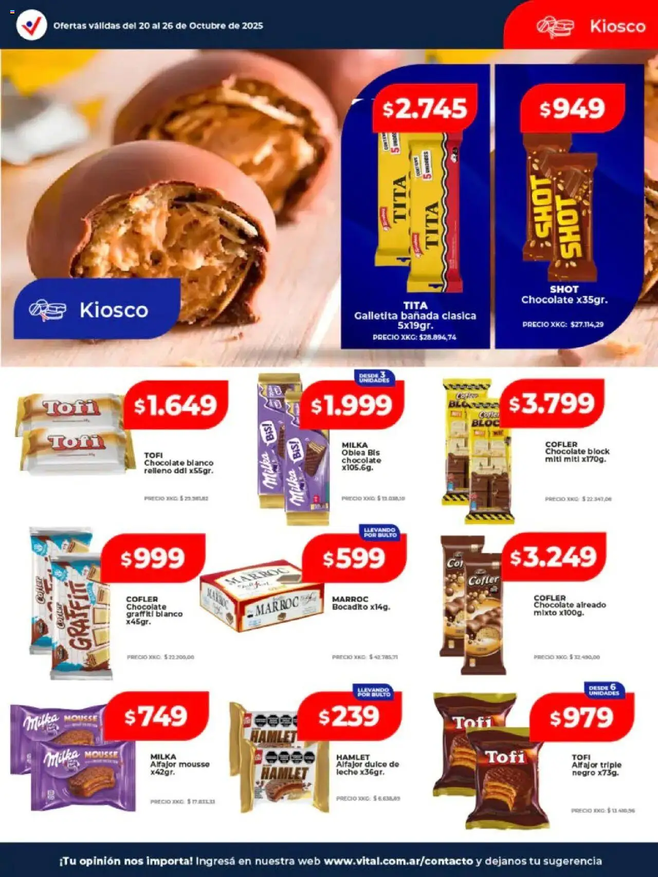 Vital - Ofertas - Posadas │ válido desde el 20.10.2025 | Página: 17 | Productos: Mousse, Leche, Chocolate, Alfajor