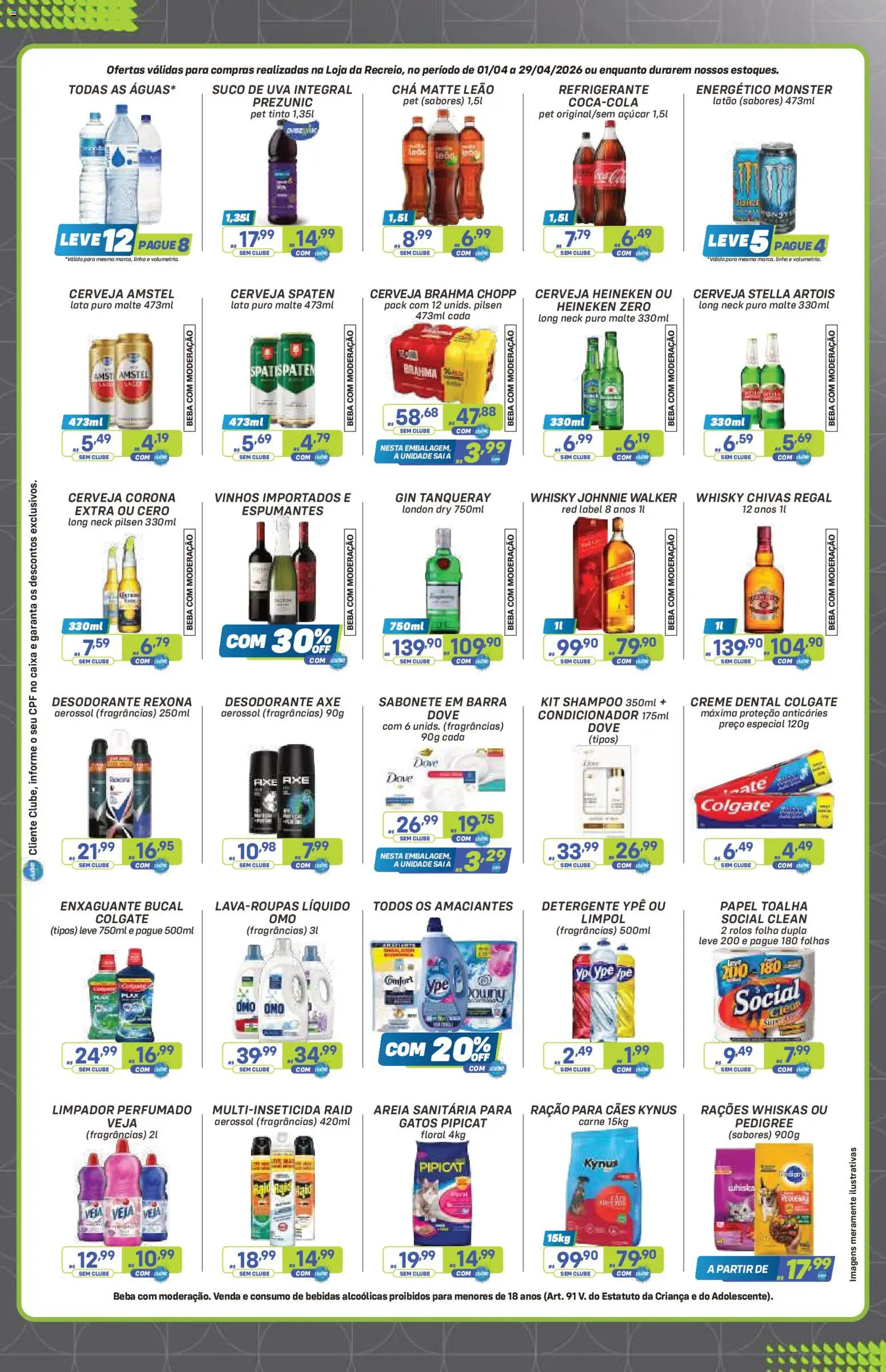 Prezunic Folheto - válido de 01.04.2026 | Página: 5 | Produtos: Areia, Detergente, Chá, Sabonete