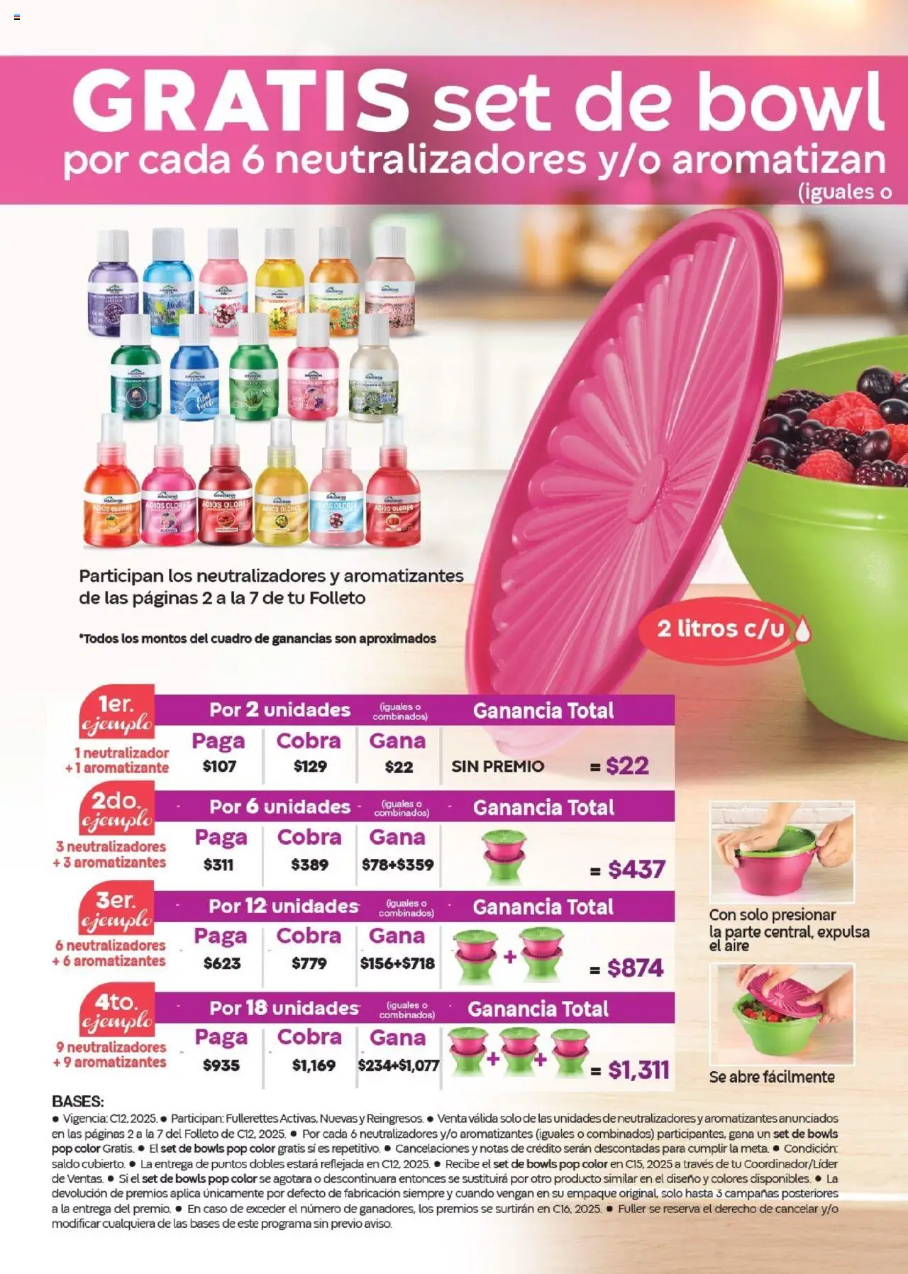 Nuevas ofertas de Fuller válidas en toda la República Mexicana desde el 17.09.2025. ¡Encuentra las mejores ofertas en Fuller - Revista Gana Más C12! | Página: 8 | Productos: Cuadro, Bowl