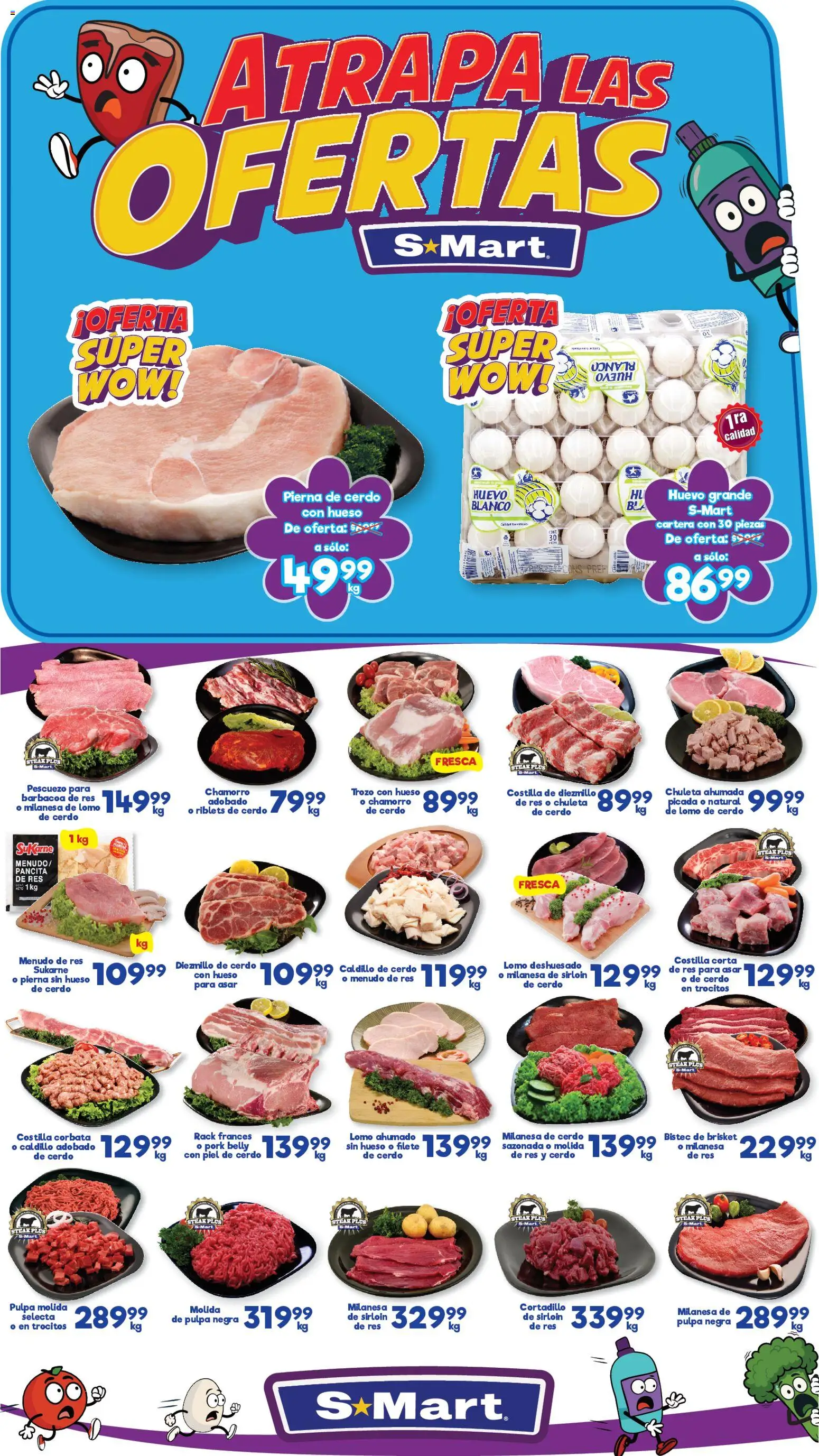 Nuevas ofertas de S-Mart válidas en toda la República Mexicana desde el 20.01.2026. ¡Encuentra las mejores ofertas en S-Mart folleto Ofertas de Feria Chihuahua! | Página: 1 | Productos: Milanesa, Huevo, Cerdo, Res