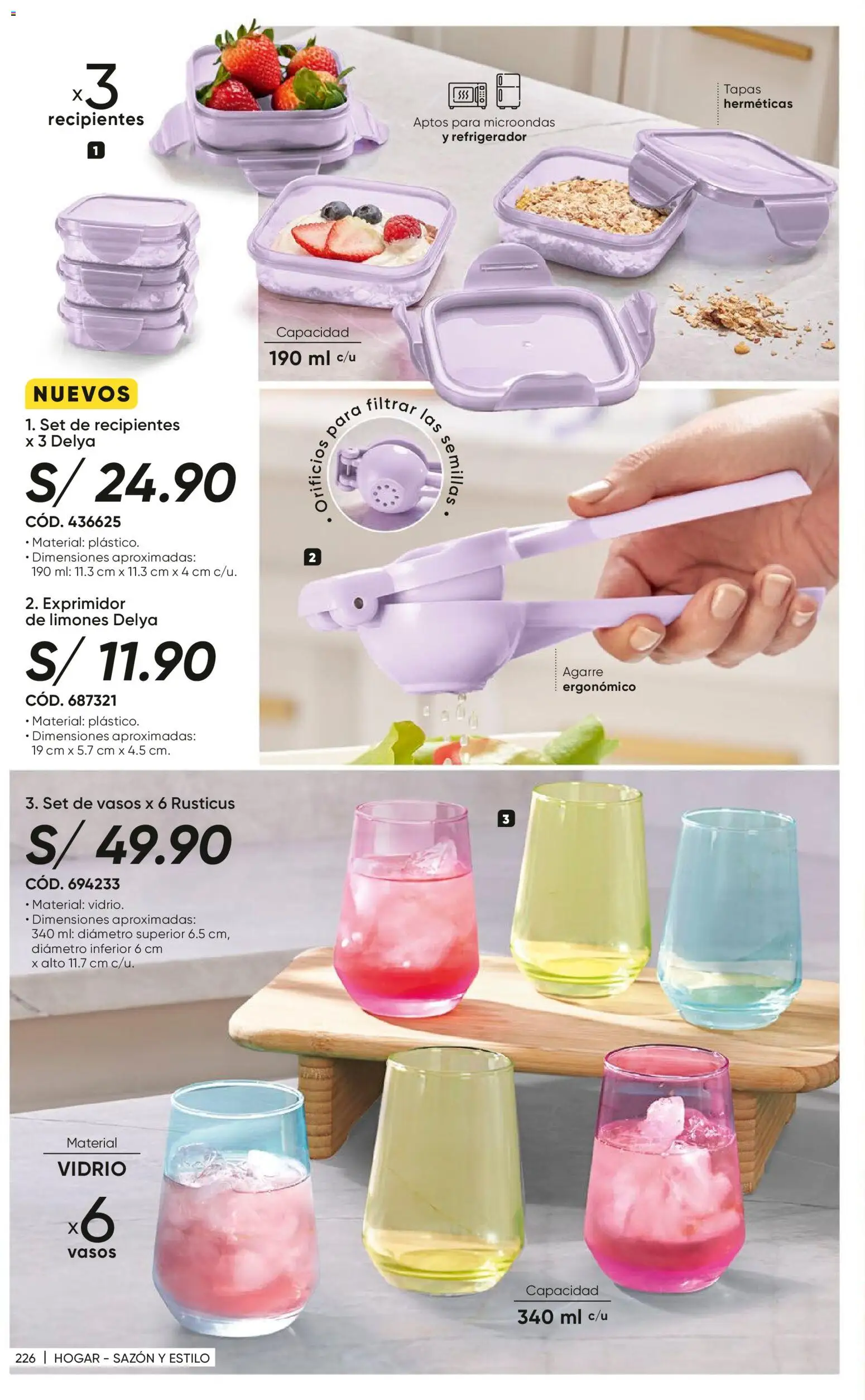 Catálogo Azzorti válido desde 16.02.2026 | Página: 229 | Productos: Limones, Vasos, Refrigerador, Exprimidor