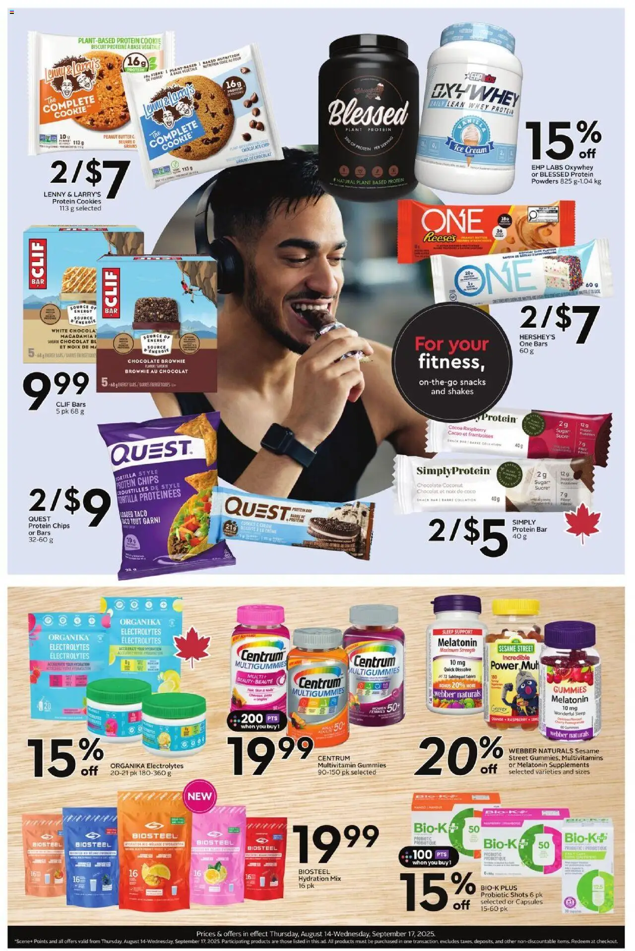 Safeway flyer valid from 14.08.2025 | Page: 5 | Products: Chips, Cookies, Ice cream, Butter