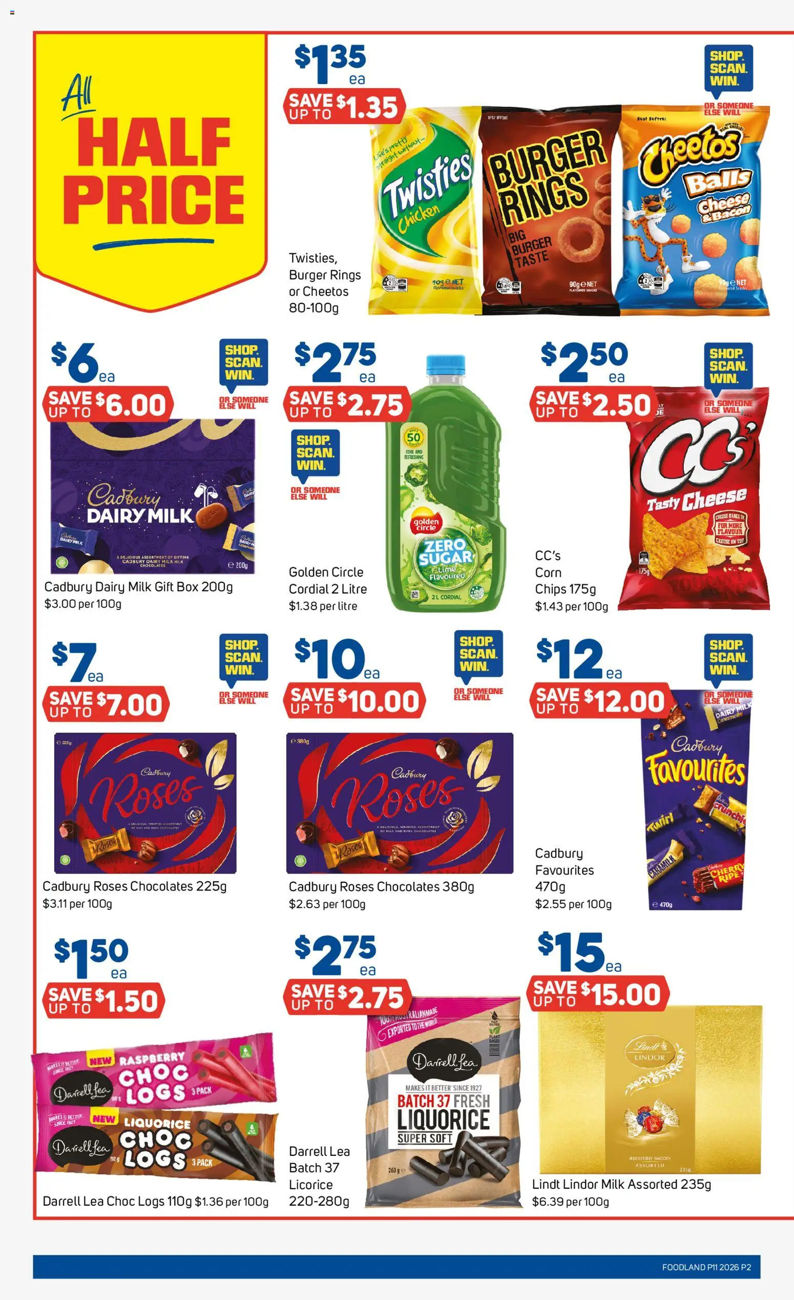 Foodland catalogue - valid from 11.03.2026 | Page: 2 | Products: Dairy, Chicken, Chips, Sugar
