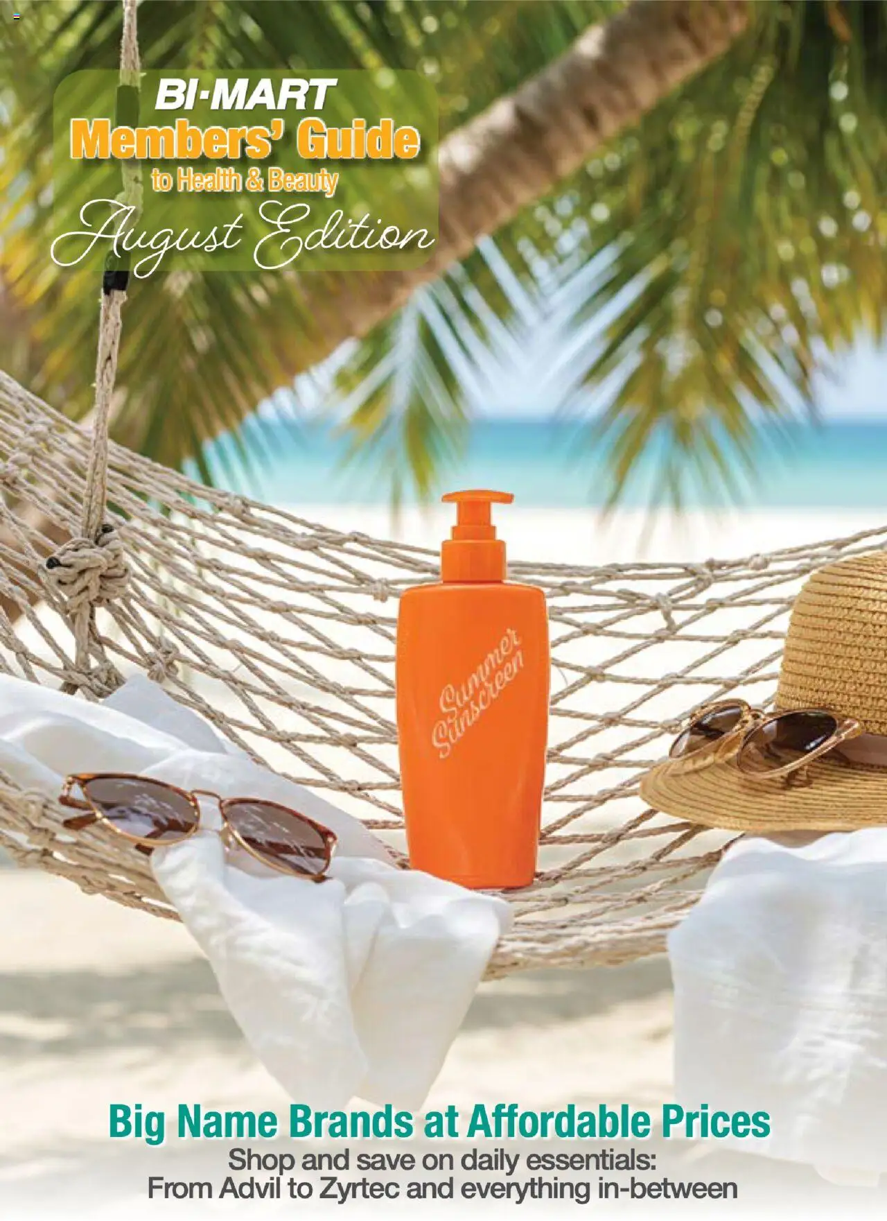 Bi-Mart August Health & Beauty Digest - valid from 01.08.2025 | Page: 1 | Products: Sunscreen