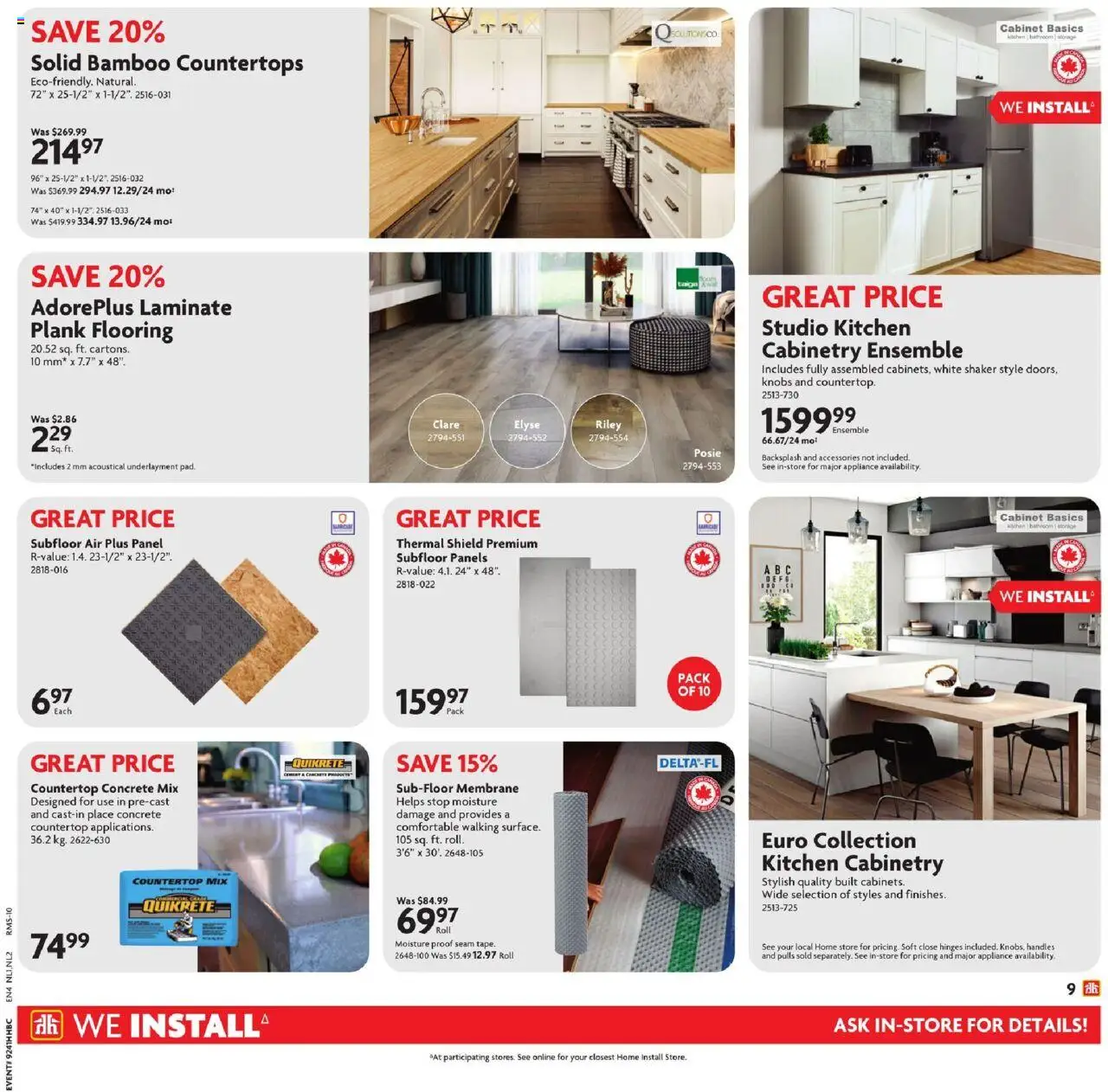 Home Hardware flyer valid from 09.10.2025 | Page: 14 | Products: Cabinet