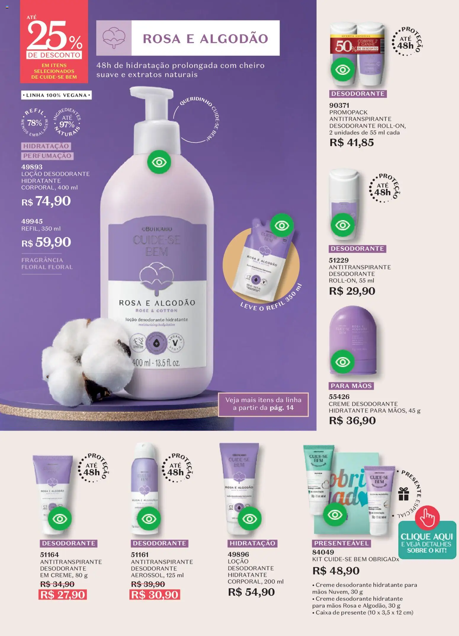 O Boticário Folheto - válido de 09.02.2026 | Página: 14 | Produtos: Fragrância, Desodorante, Creme, Body