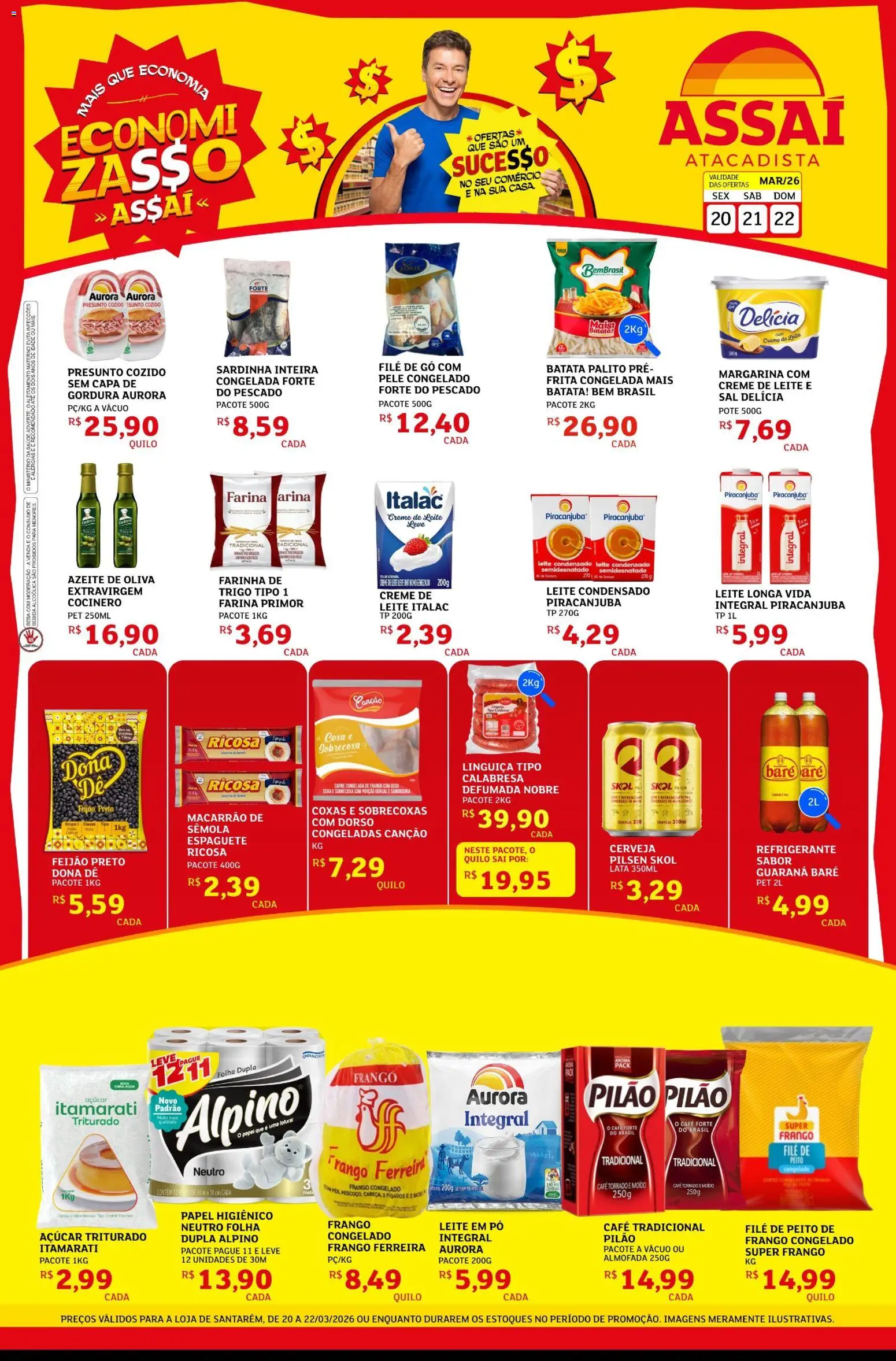 Assaí Atacadista Folheto - válido de 20.03.2026 | Página: 1 | Produtos: Guaraná, Leite, Café, Refrigerante