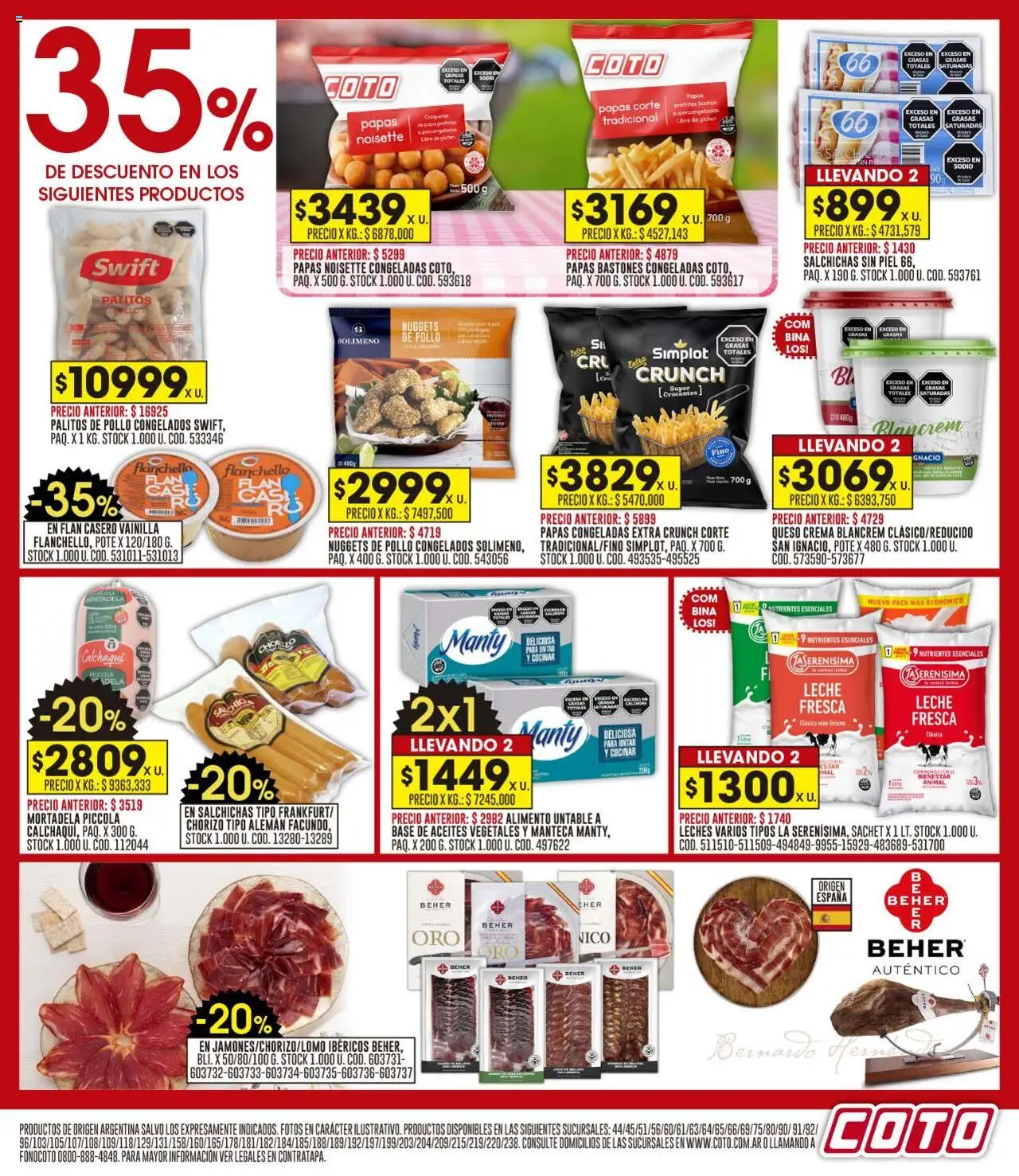 Coto ofertas │ válido desde el 18.08.2025 | Página: 9 | Productos: Huevo, Manteca, Queso, Chorizo