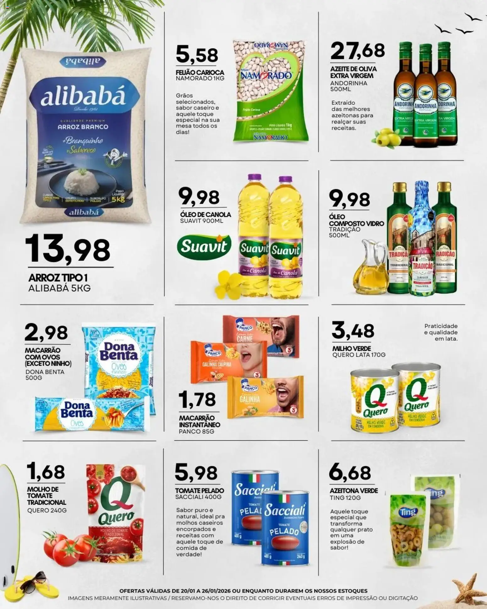 Mercadão Atacadista Folheto - válido de 20.01.2026 | Página: 4 | Produtos: Azeitonas, Feijão, Óleo, Carne