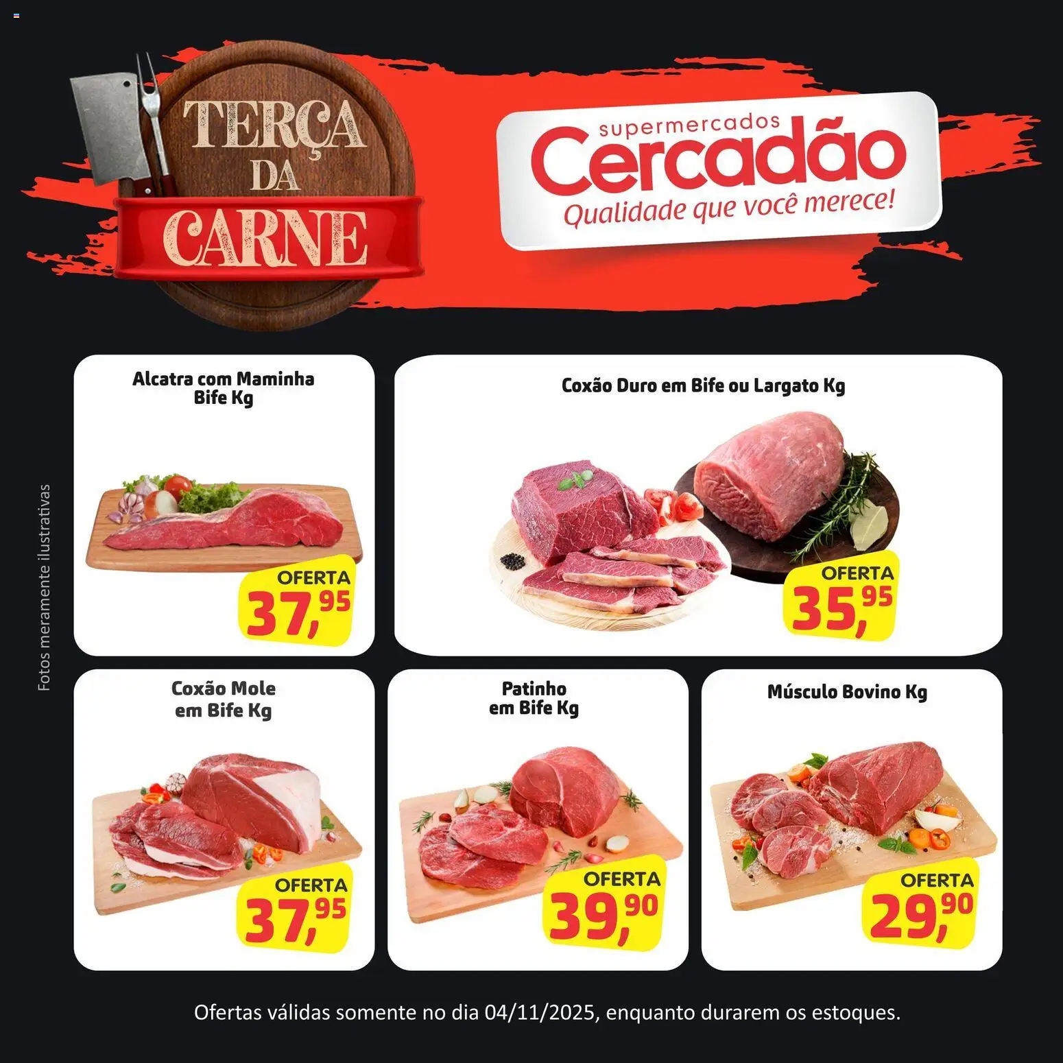 Cercadão Folheto - válido de 04.11.2025 | Página: 1 | Produtos: Alcatra, Maminha, Carne