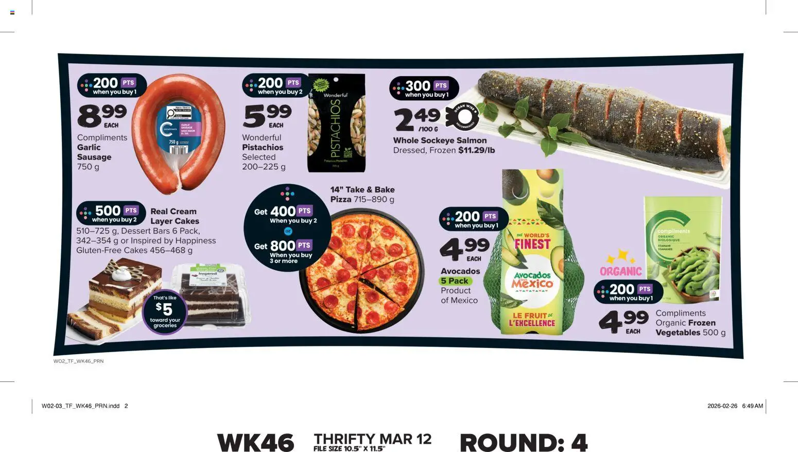 Thrifty Foods flyer valid from 12.03.2026 | Page: 10 | Products: Cream, Pizza