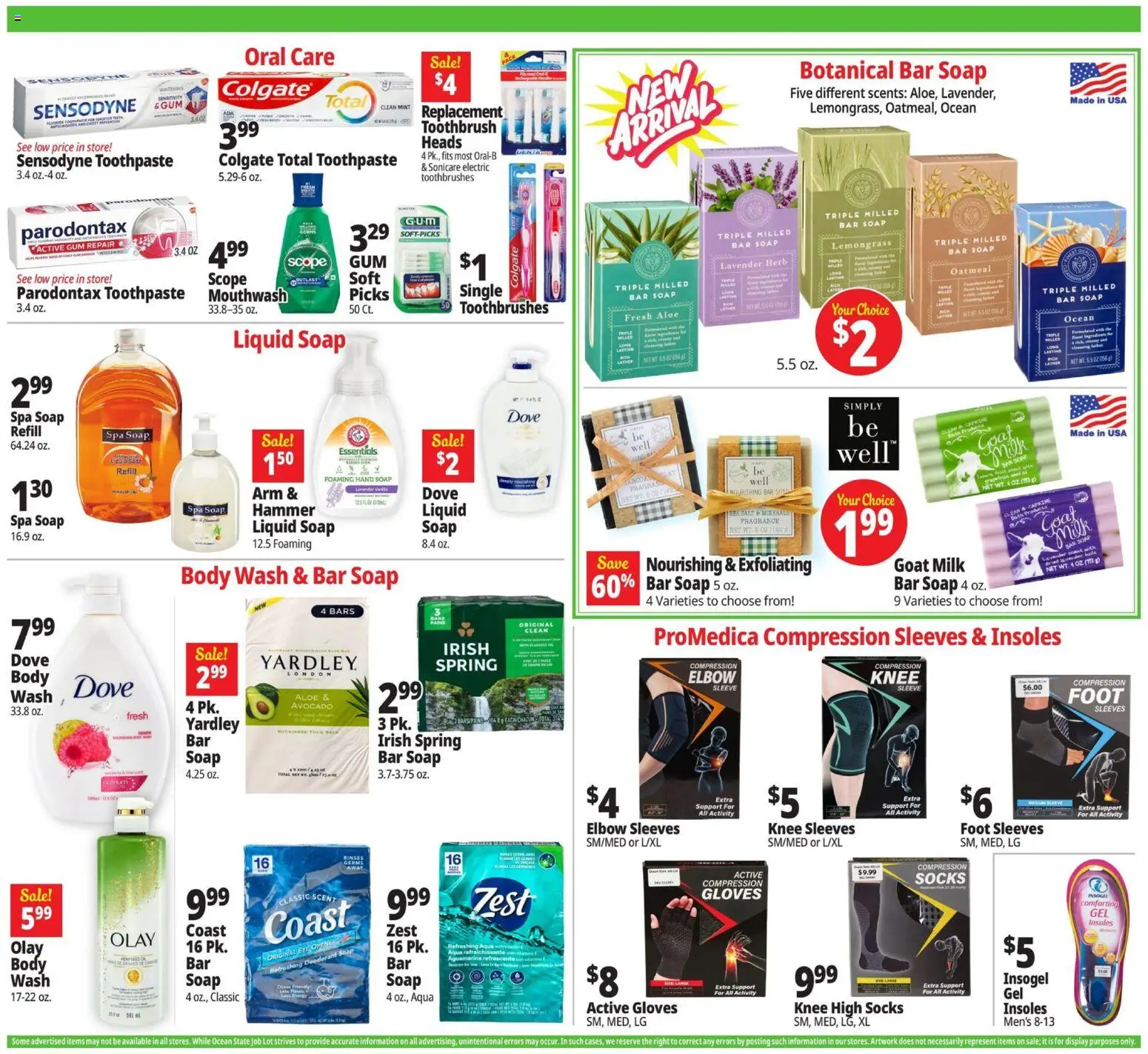 Ocean State Job Lot Weekly Ad - valid from 26.02.2026 | Page: 13 | Products: Deodorant, Toothbrush, Bar Soap, Body Wash