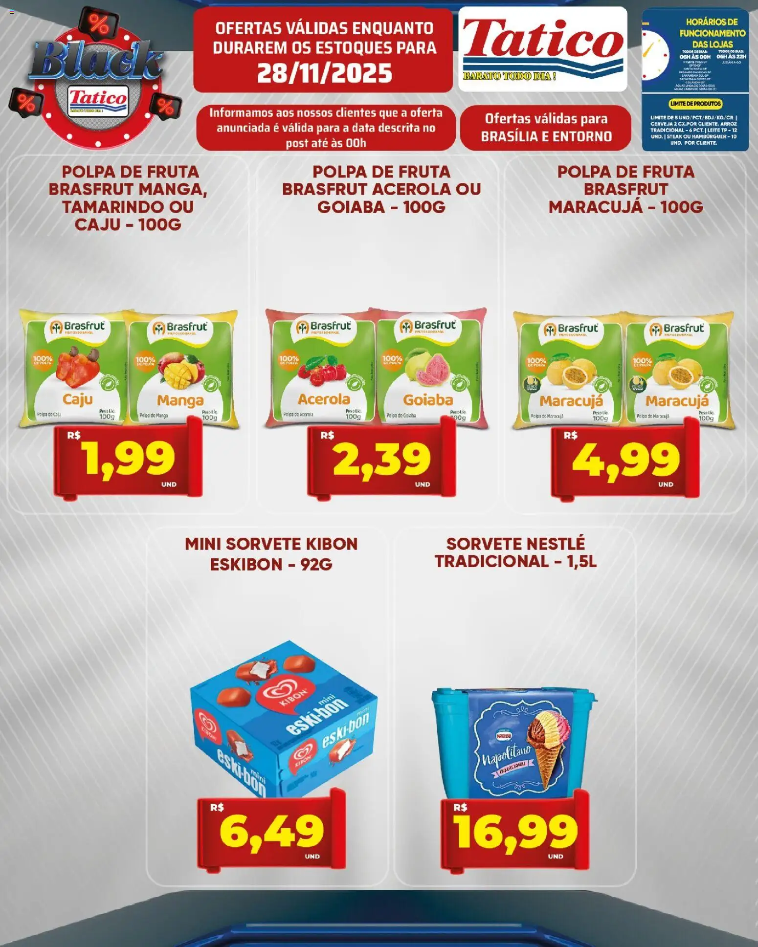 Tatico Folheto - válido de 28.11.2025 | Página: 10 | Produtos: Caju, Leite, Cerveja, Acerola