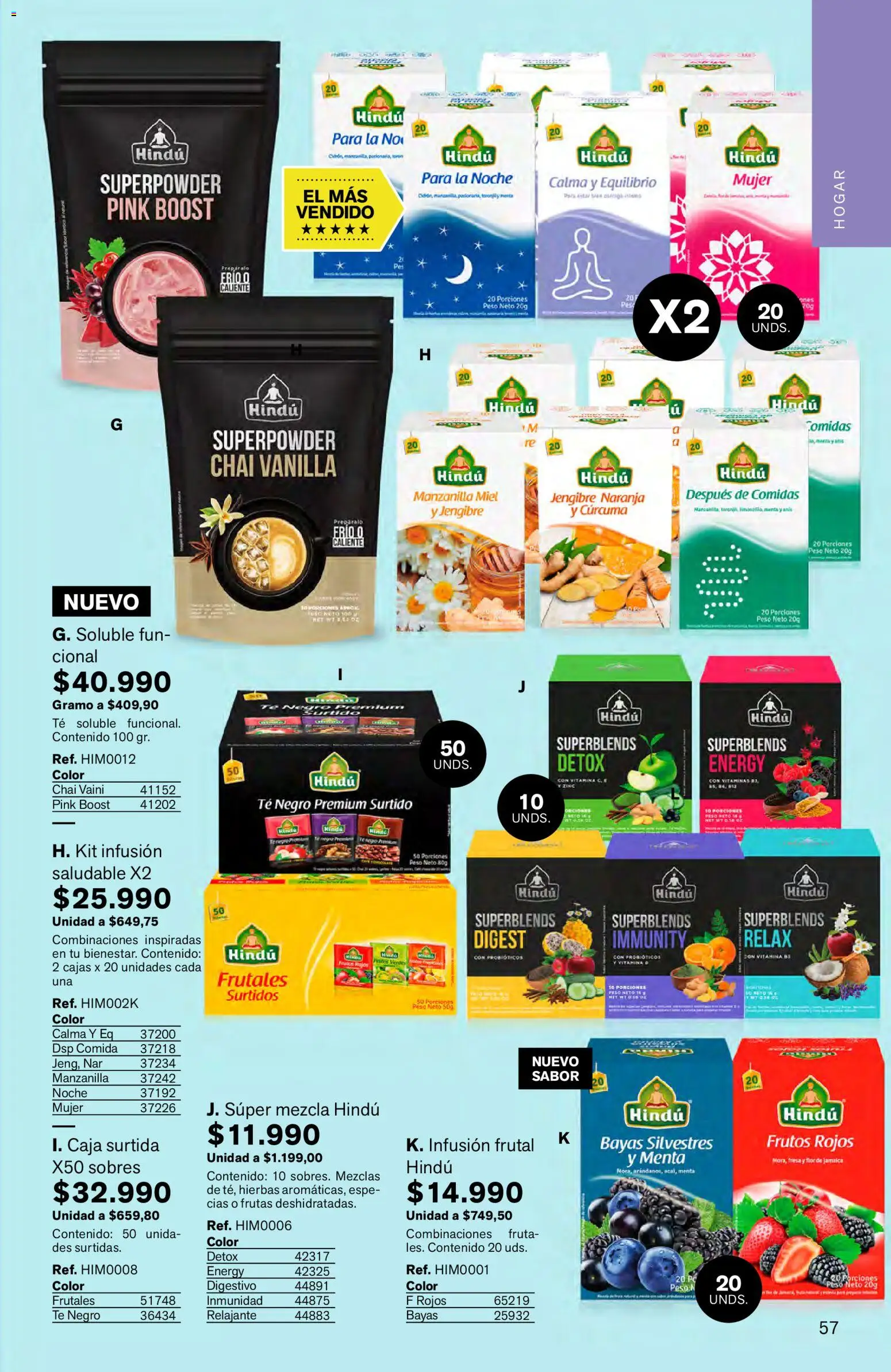 Leonisa revista - valida desde el 16.03.2026 | Página: 57 | Productos: Té, Pure de Tomate, Peso, Caja