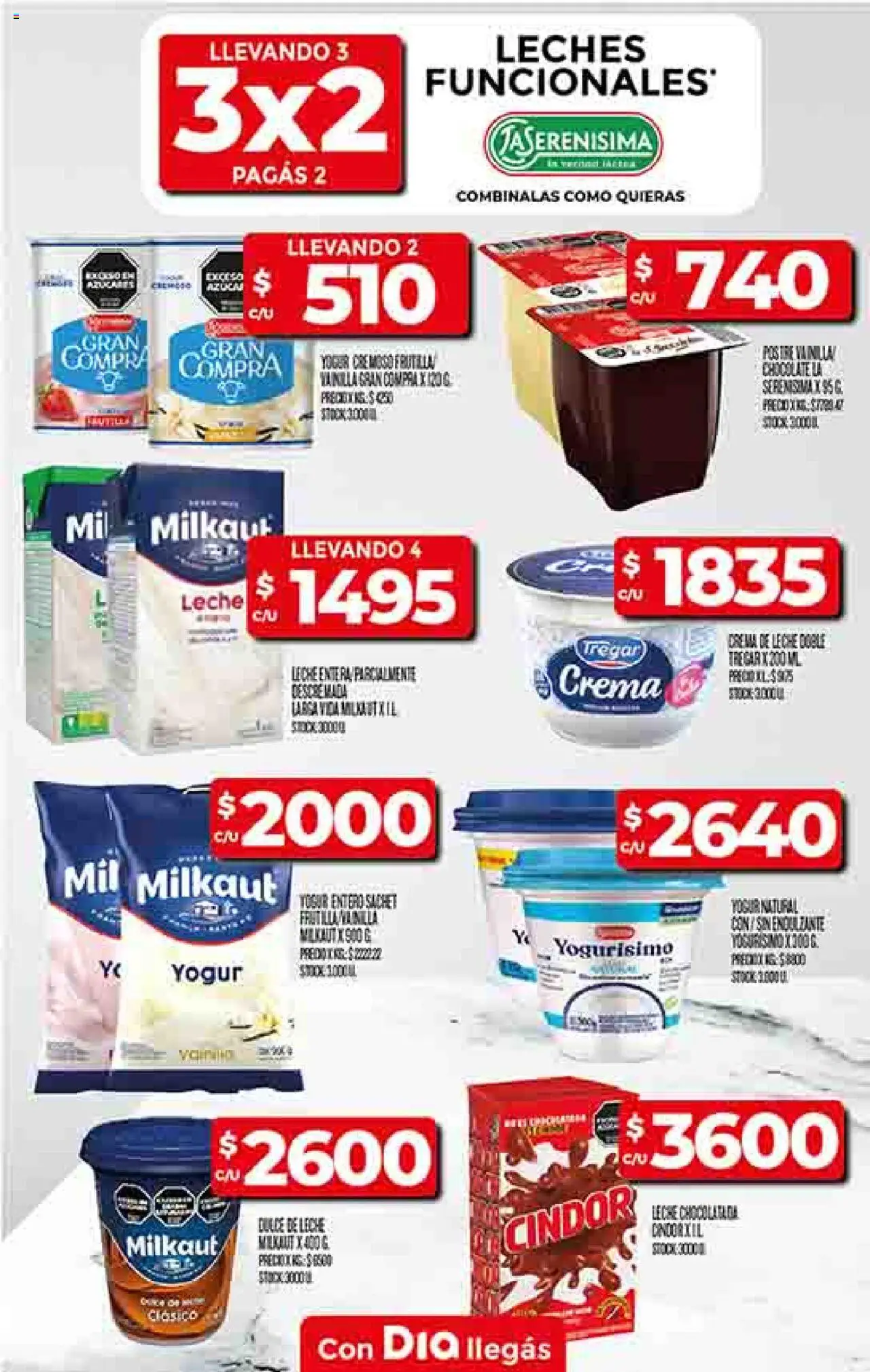 Supermercado DIA Ofertas │ válido desde el 25.06.2025 | Página: 9 | Productos: Leche, Yogur, Chocolatada, Crema