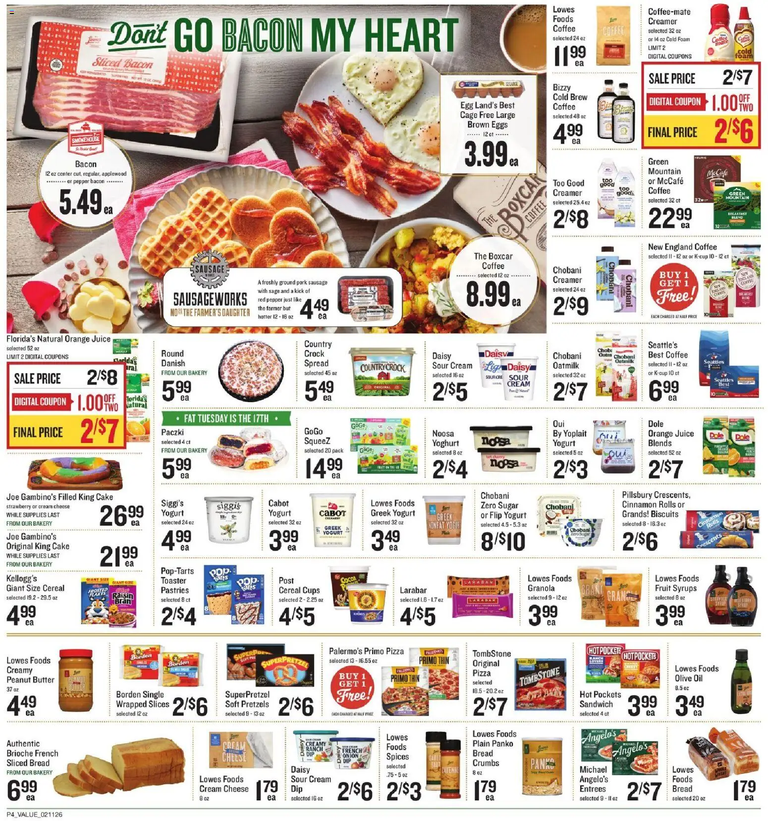 Lowes Foods Weekly Ad - NC - valid from 11.02.2026 | Page: 6 | Products: Juice, Pork, Spices, Pepper
